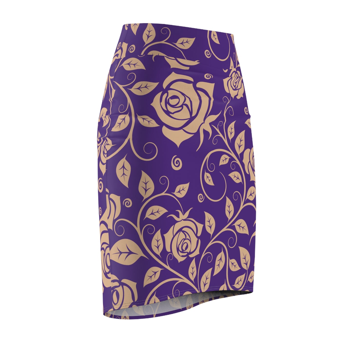 Damen Rock Floral Bleistift Elegant Business Event