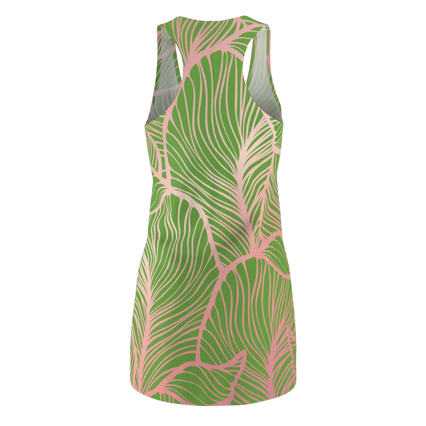 Rosa Grün Floral Racerback Kleid – Elegantes Sommerkleid