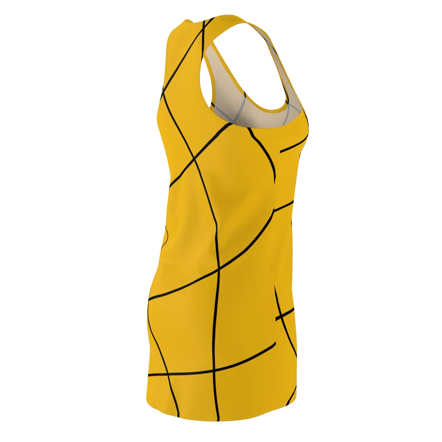 Abstrakt Linien Racerback Kleid – Modernes Sommerkleid