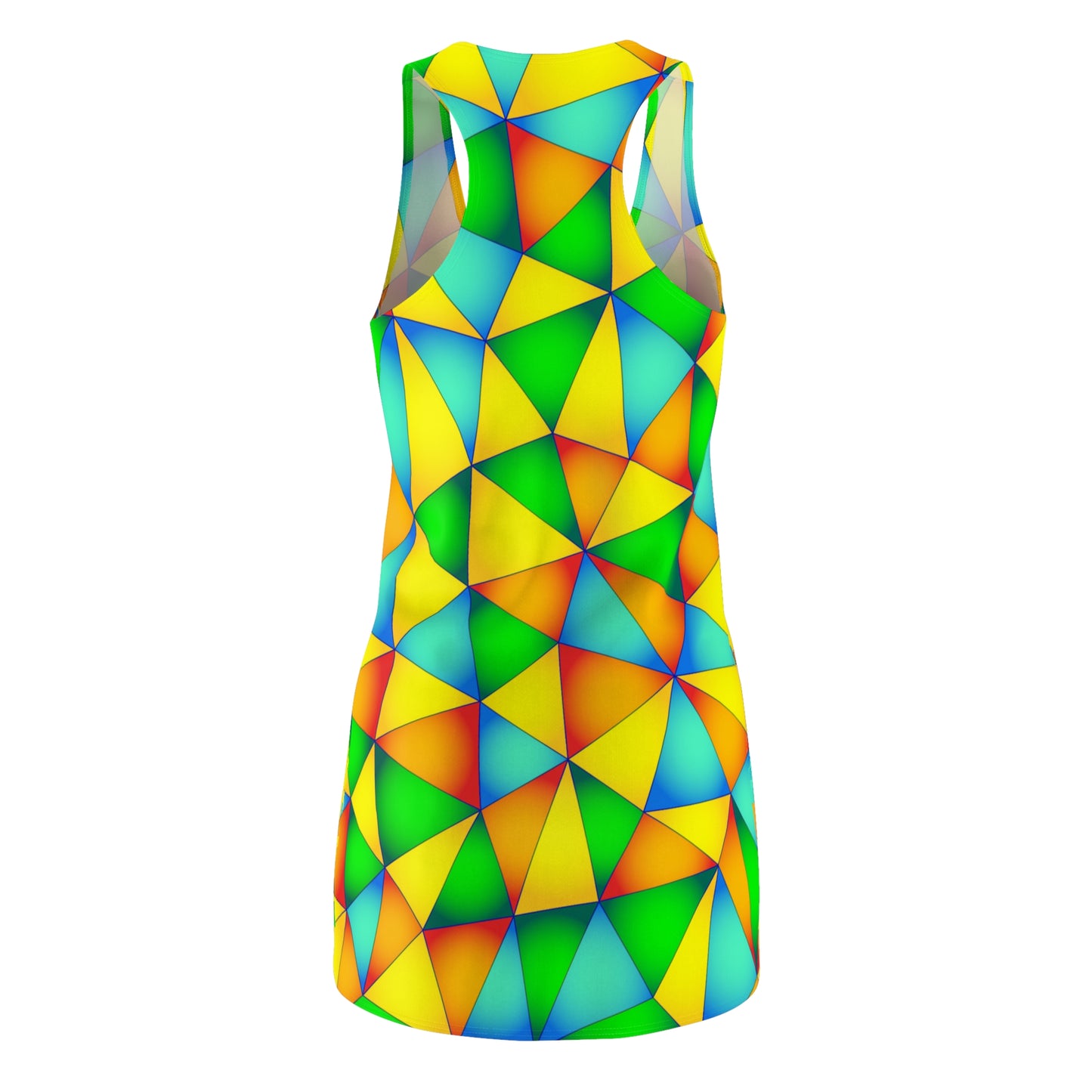 Geometrie Racerback Kleid – Farbenfrohes Sommer Outfit