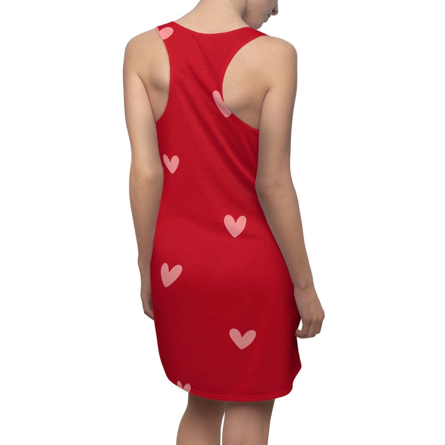 Racerback Kleid mit zartem Herzmuster – Sommerkleid für Damen Cute