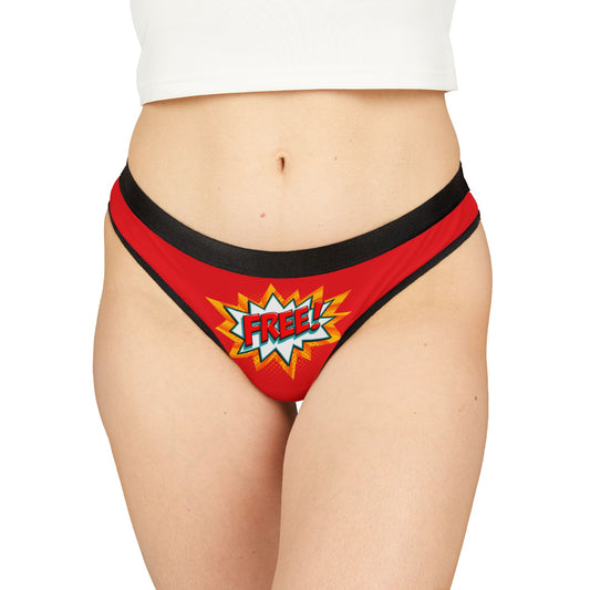 Damen Thong Unterwäsche Atmungsaktive Slips Bequem Free Print