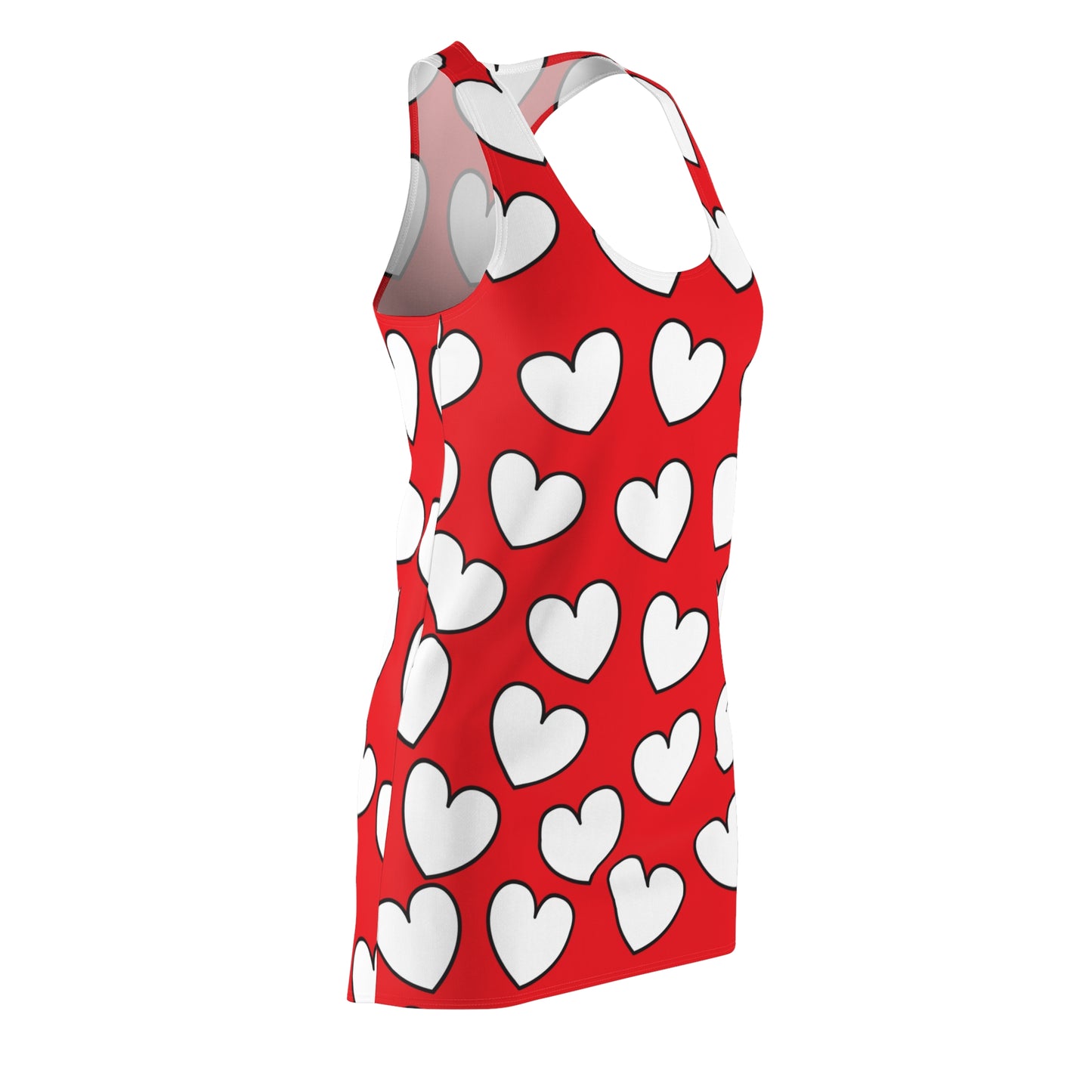 Racerback Kleid mit Herzmuster – Verspieltes Sommerkleid