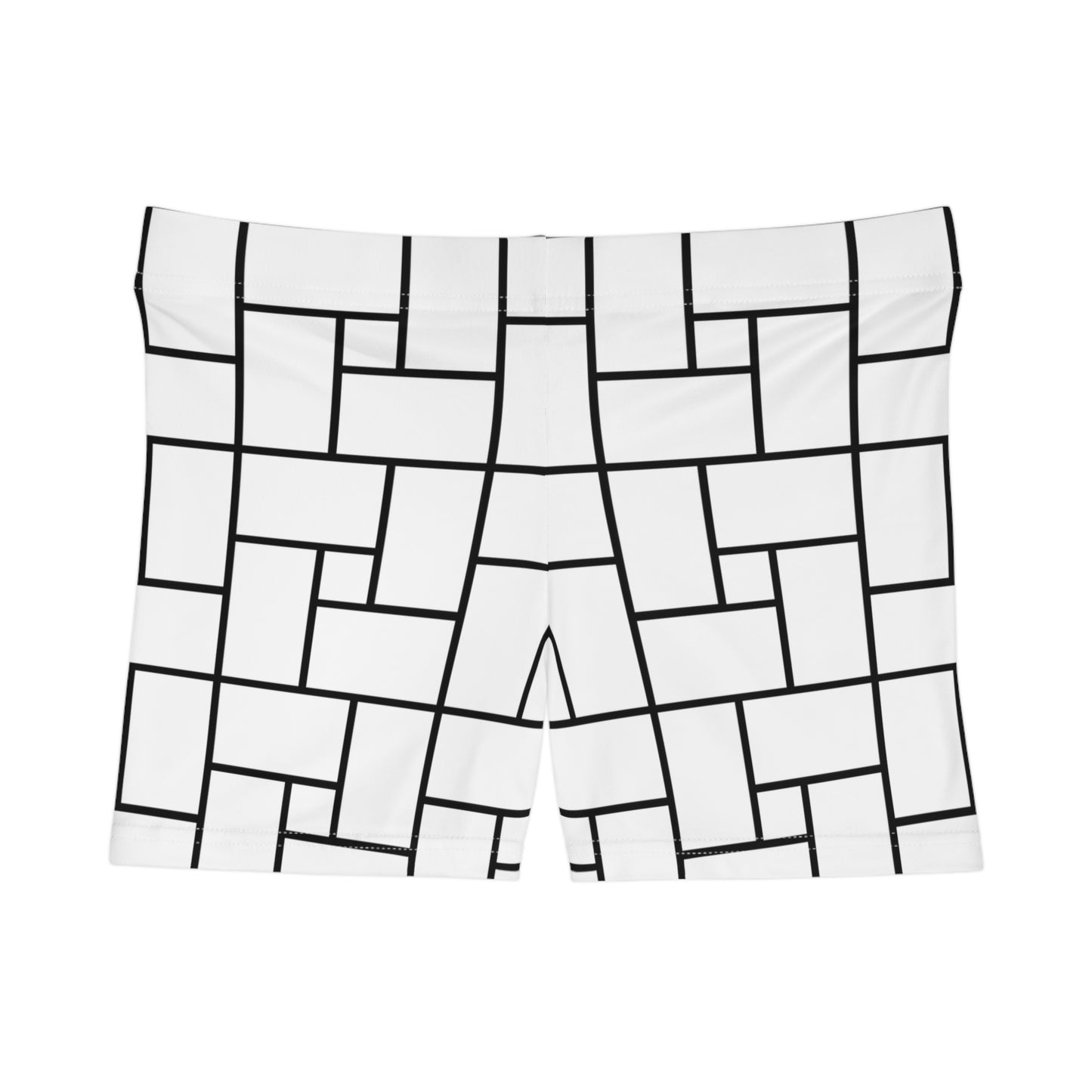 Damen Shorts Modern Grid Design Trendy Sporty Comfortable