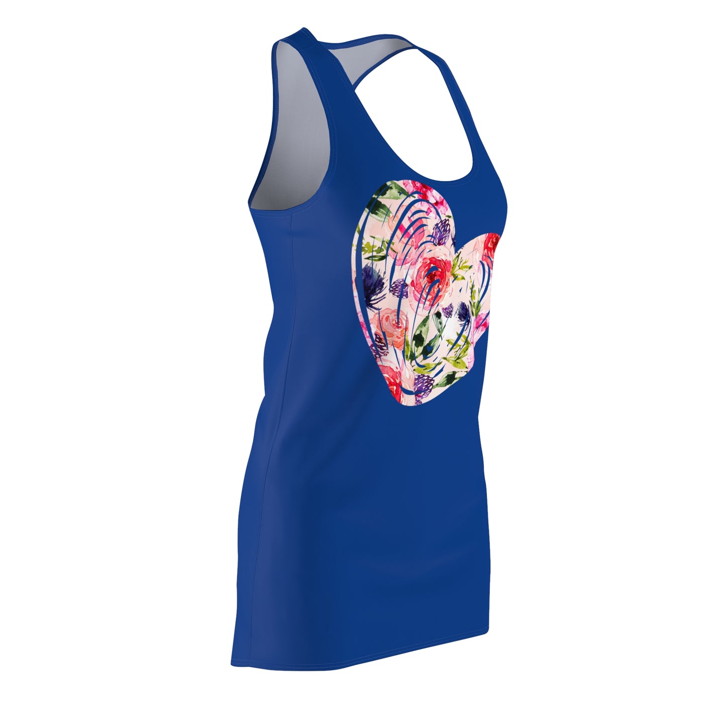 Floral Herz Racerback Kleid – Trendiges Sommerkleid