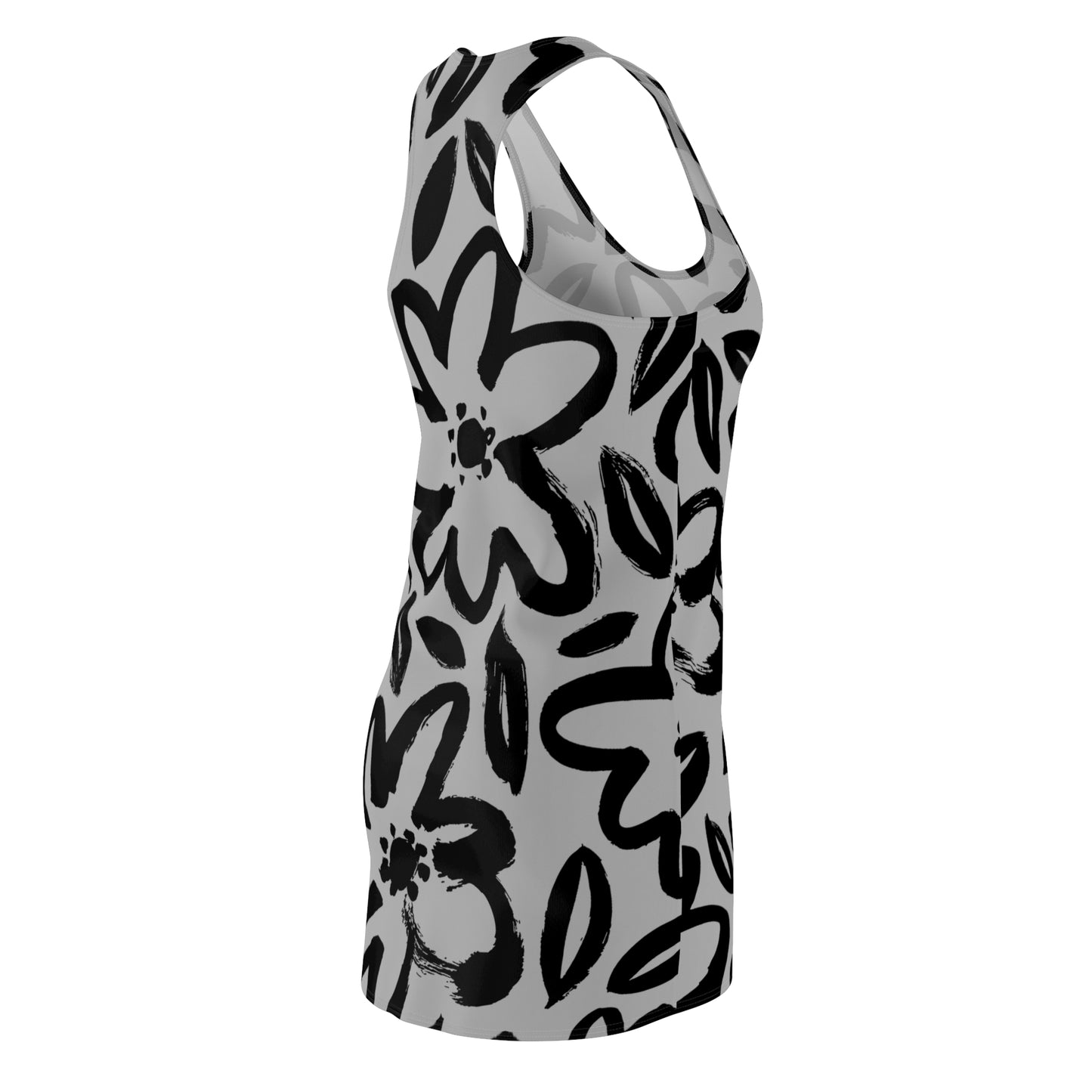 Racerback Kleid Damen Blumenmuster – Sommerkleid Strandkleid