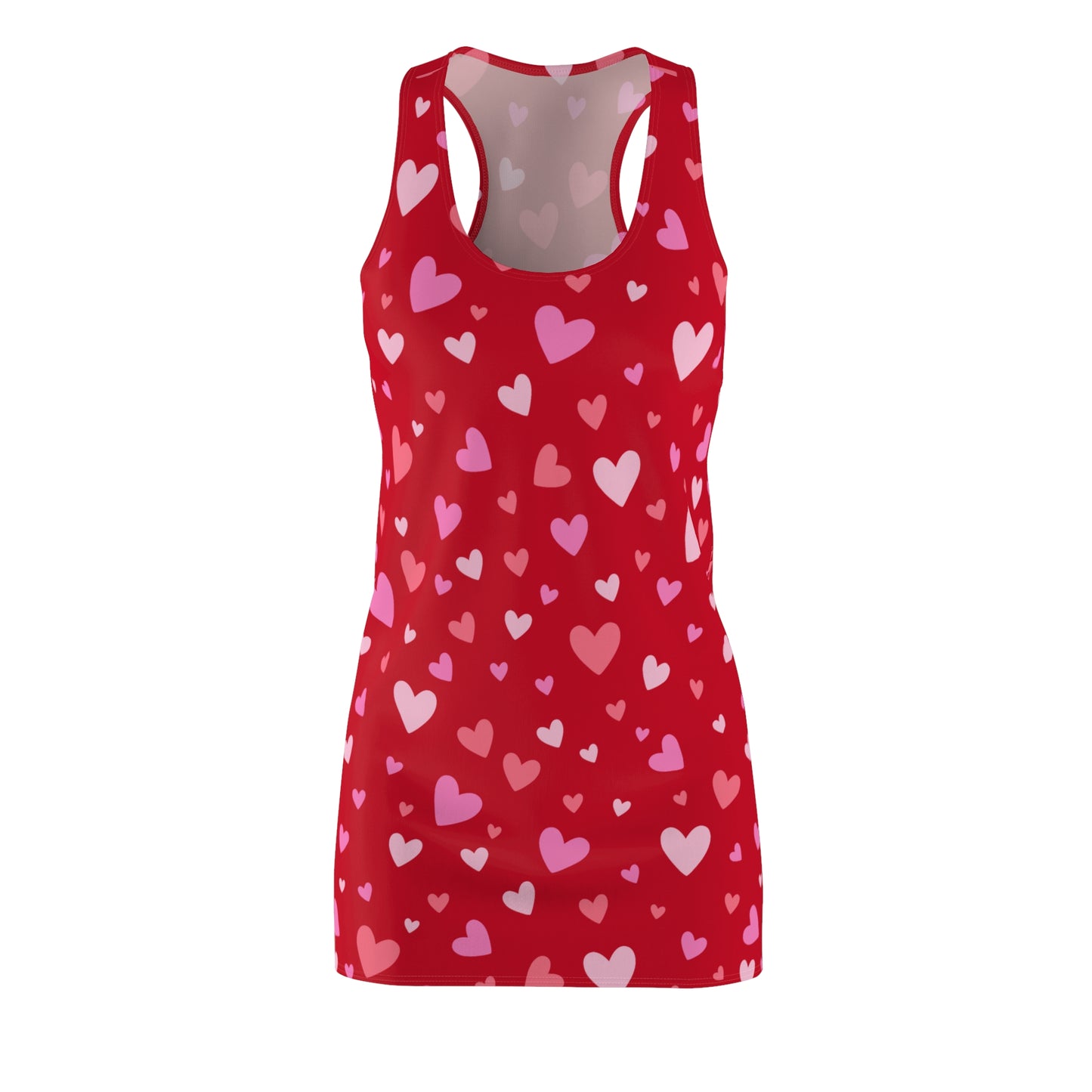 Pink Herz Racerback Kleid – Verspieltes Sommerkleid in rot