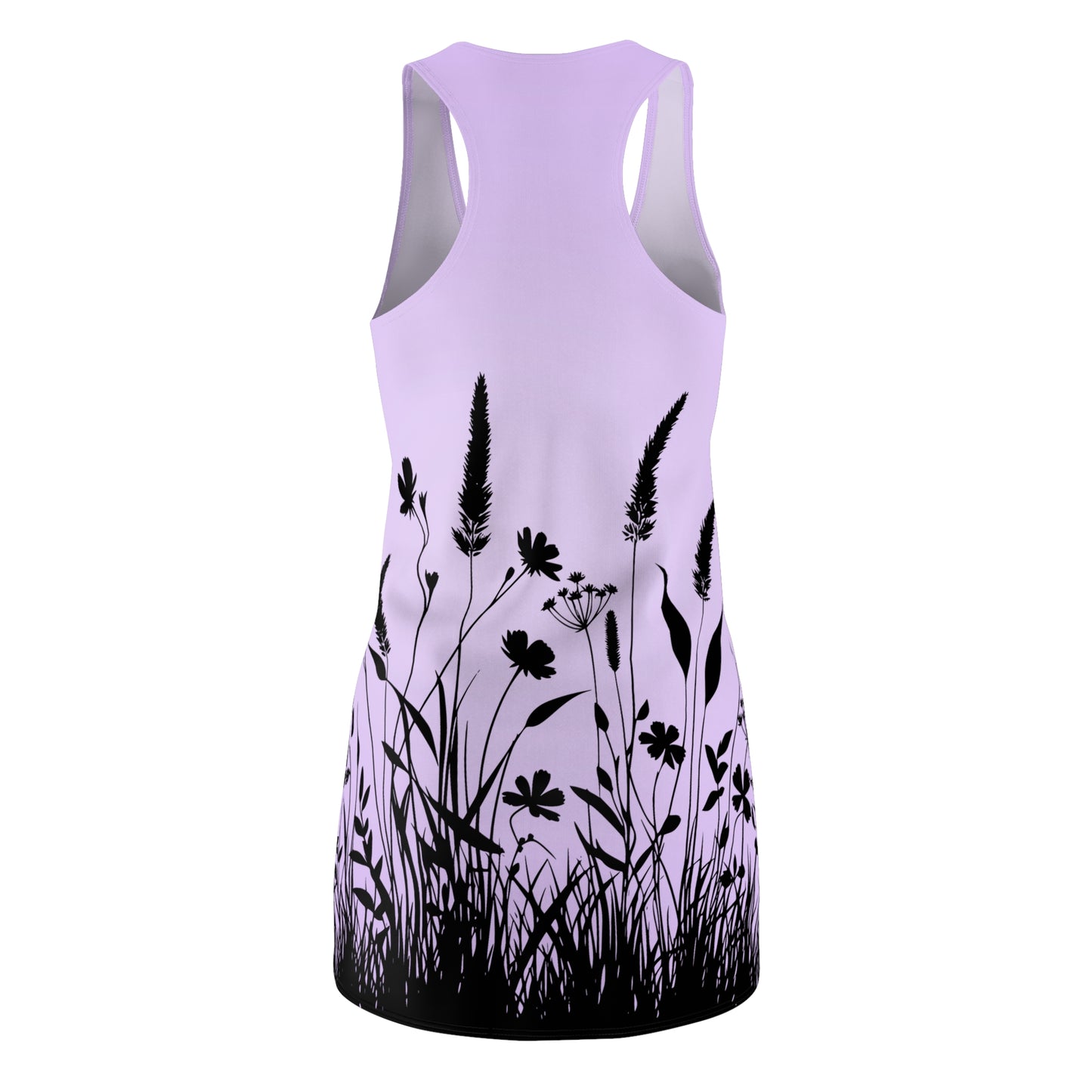 Blumensilhouette Racerback Kleid – Elegantes Sommerkleid