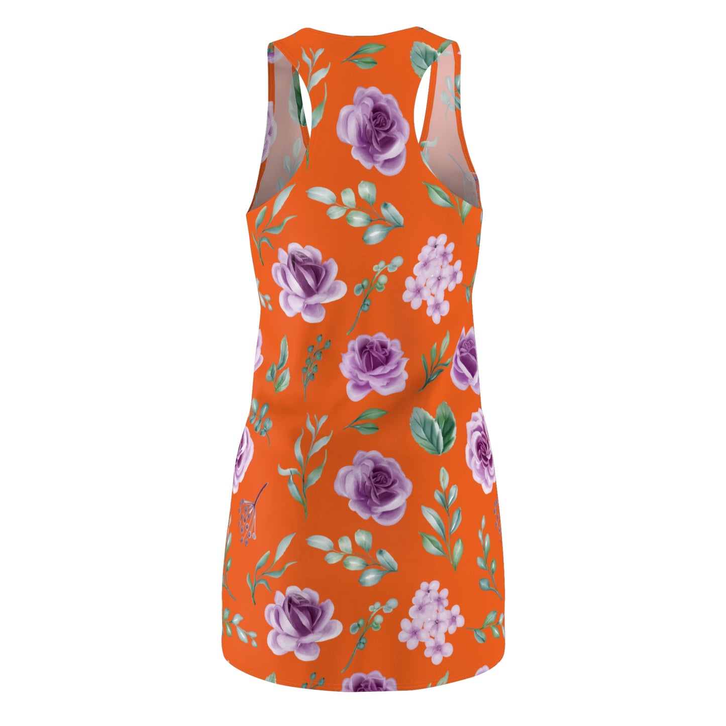 Orange Floral Racerback Kleid – Blumenkleid Sommer Damen