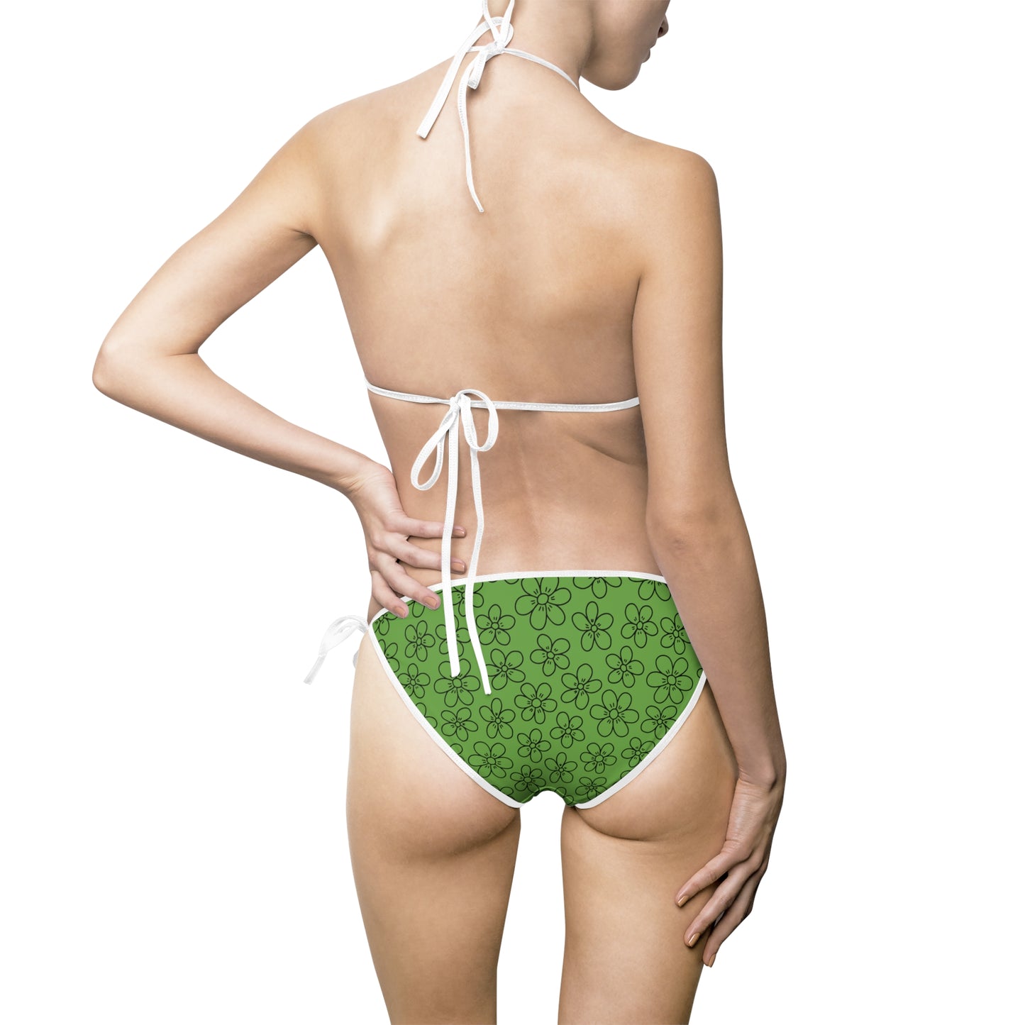 Push Up Bikini Set – Bedruckt Für Strand & Pool grün