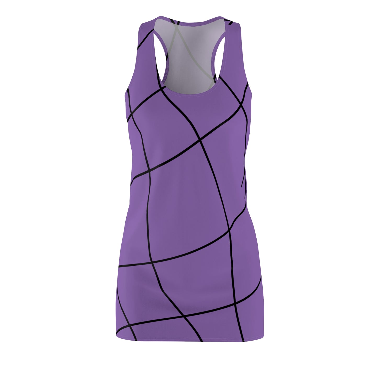 Abstrakt Linien Racerback Kleid – Modernes Sommerkleid