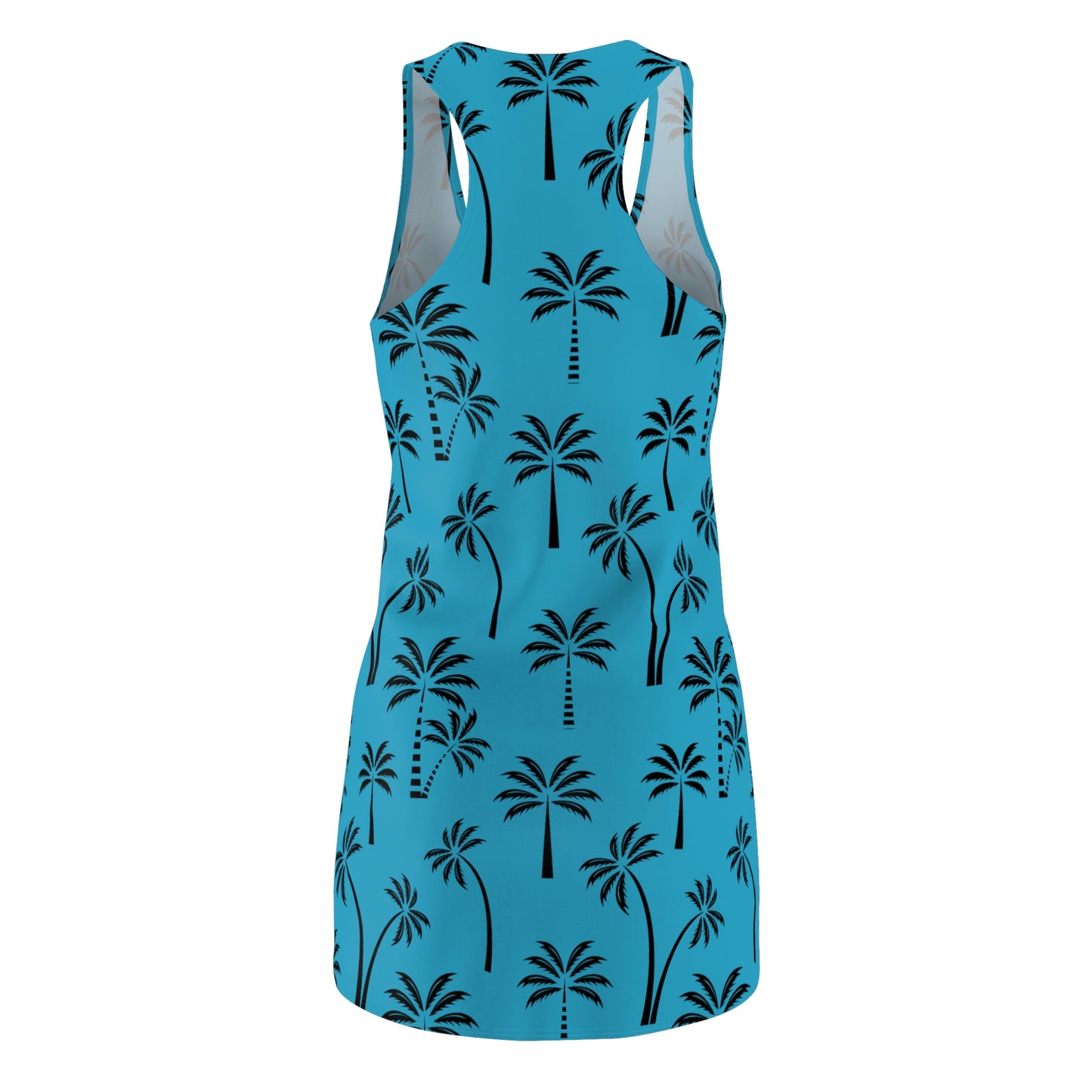Türkis Palmen Racerback Kleid – Leichtes Sommerkleid