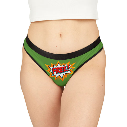 Damen Thong Unterwäsche Atmungsaktive Slips Bequem Free Print