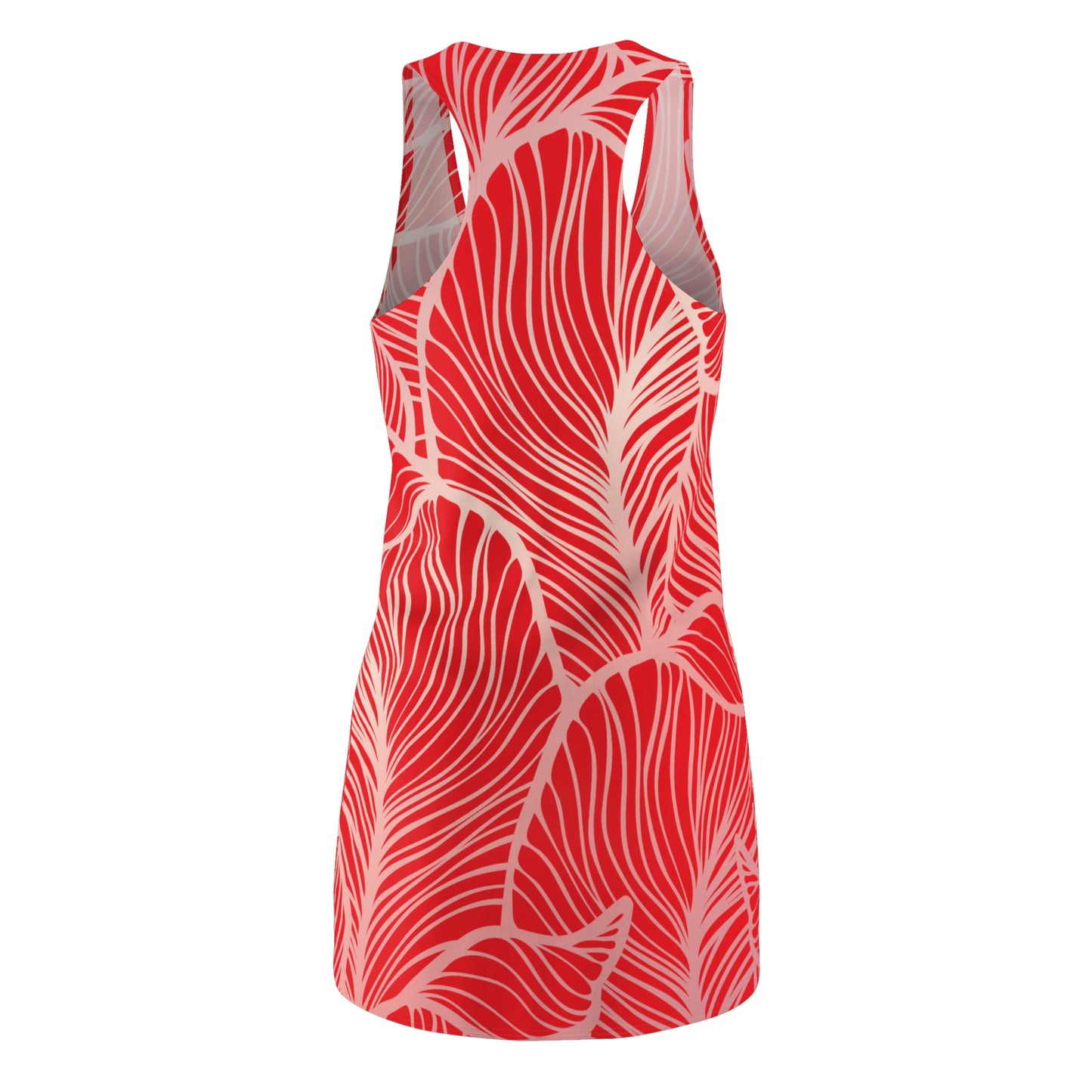 Rot Rosa Floral Racerback Kleid – Elegantes Sommerkleid