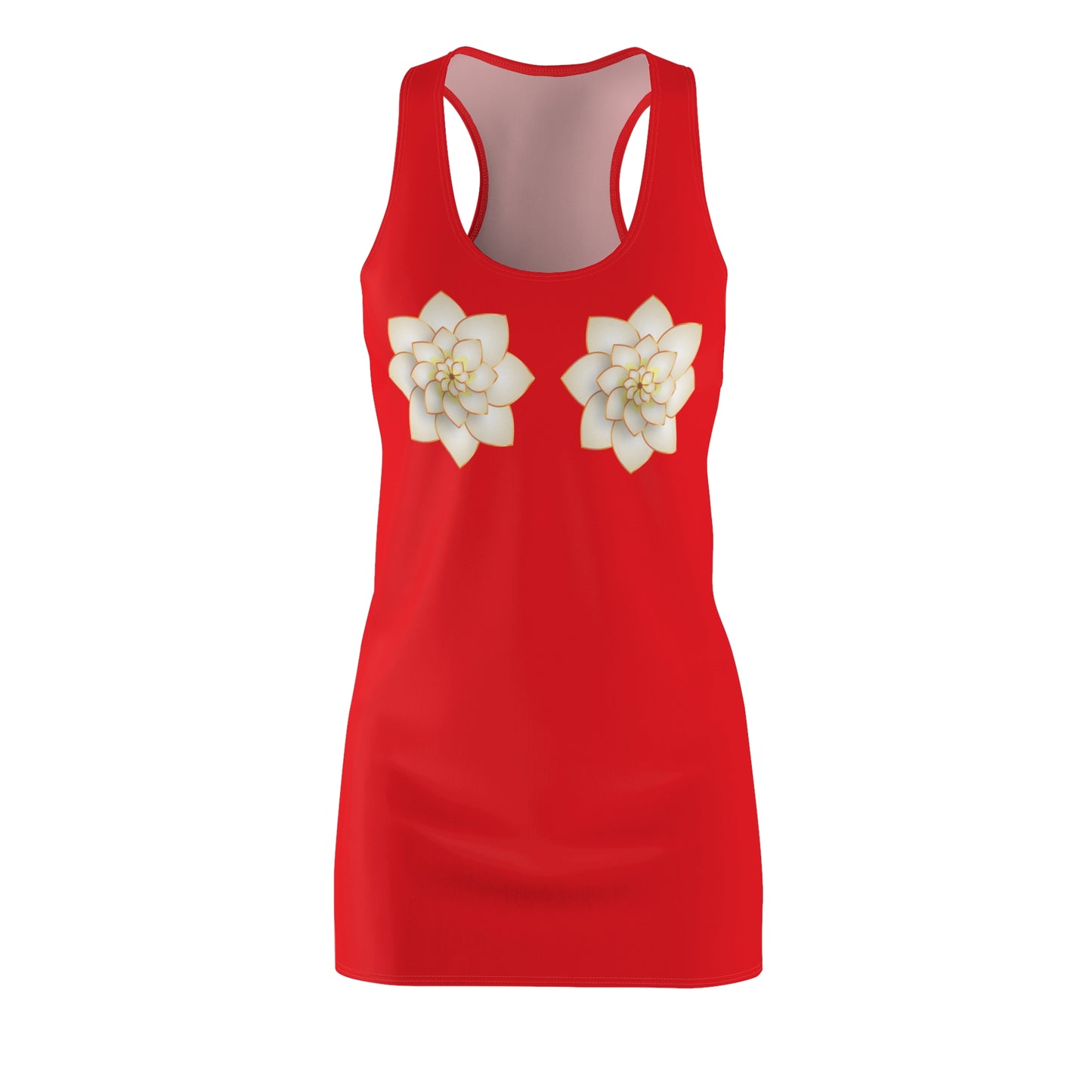 Rotes Damen Kleid Lotus Racerback Sommer Elegant Alltag Events
