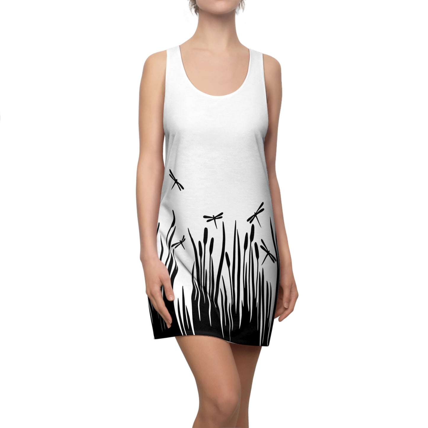 Damen Kleid Libellen Design Racerback Sommer Freizeit Party