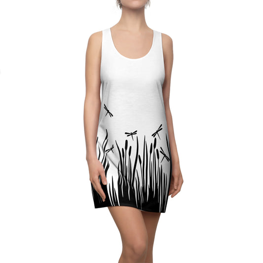 Damen Kleid Libellen Design Racerback Sommer Freizeit Party