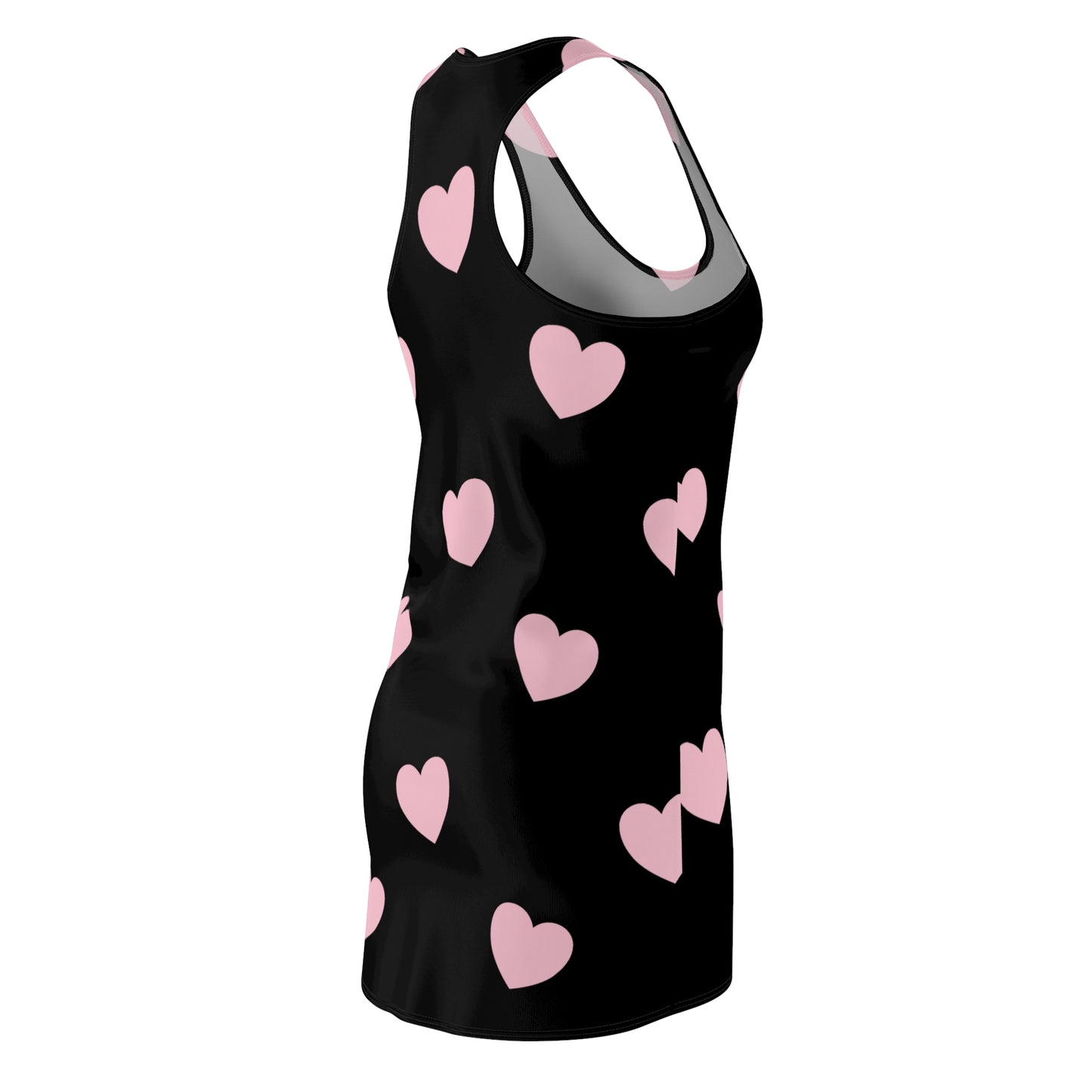 Rosa Herz Racerback Kleid – Romantisches Sommerkleid