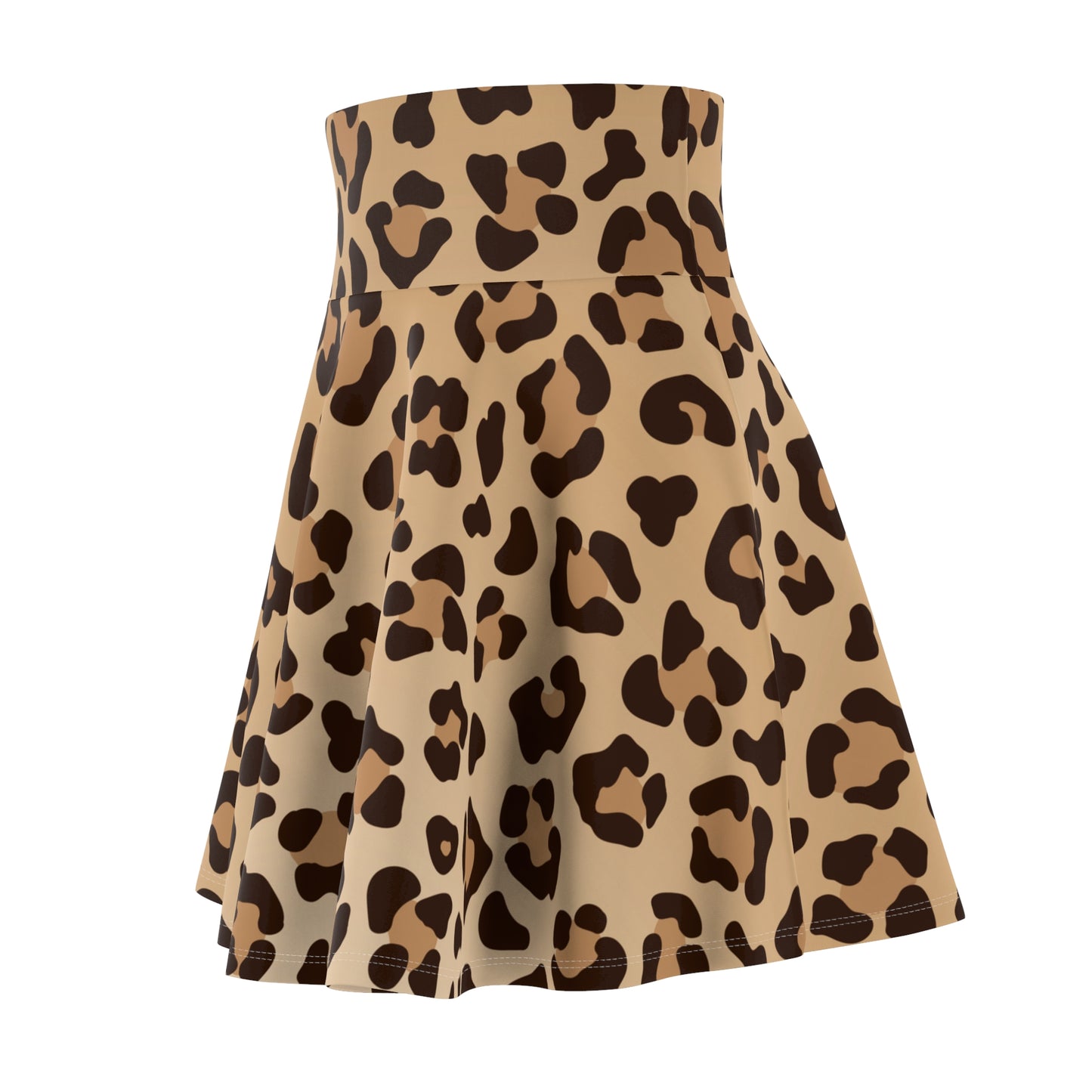 Damen Rock Leoparden Print Skater Sommer Casual Party