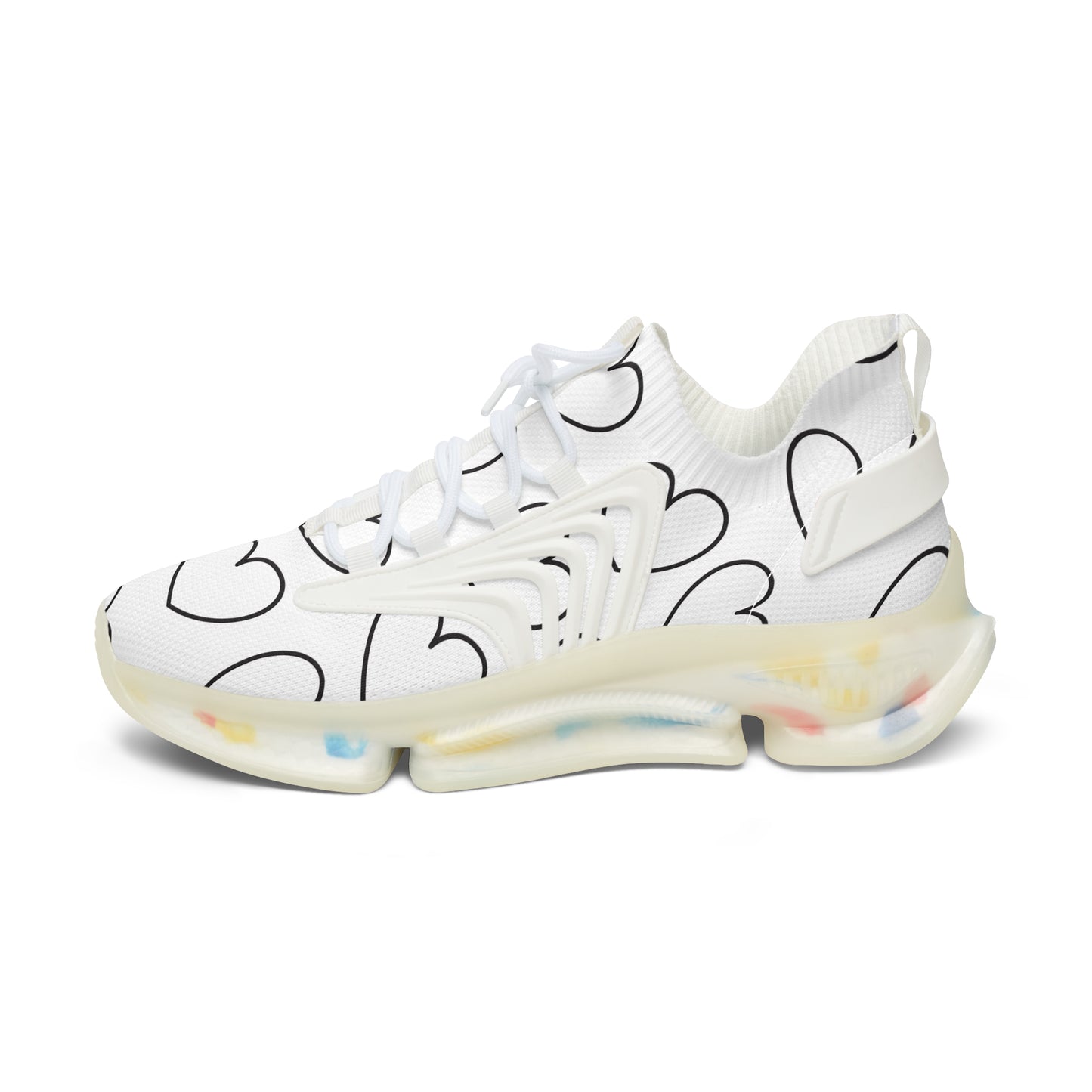 Damen Sneaker mit Herzmuster – Stylische Sportschuhe