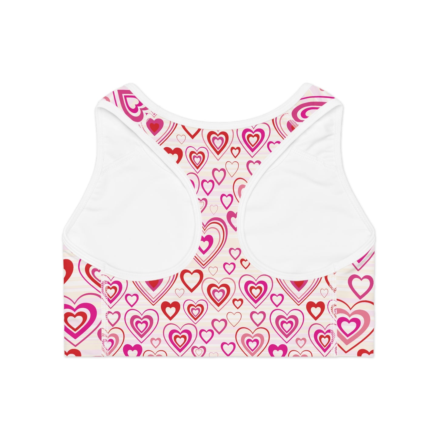 Damen Sport BH Herzmuster Atmungsaktiv Yoga Fitness Workout Top