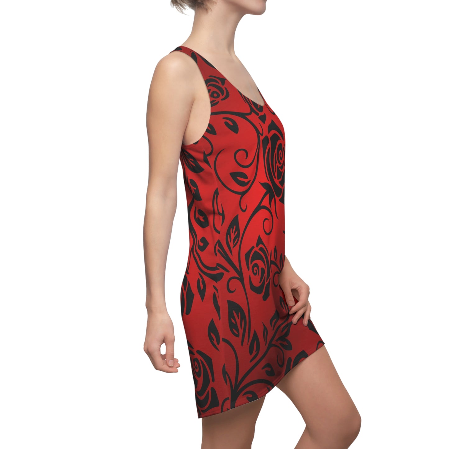 Rosen Floral Racerback Kleid – Elegantes Sommerkleid