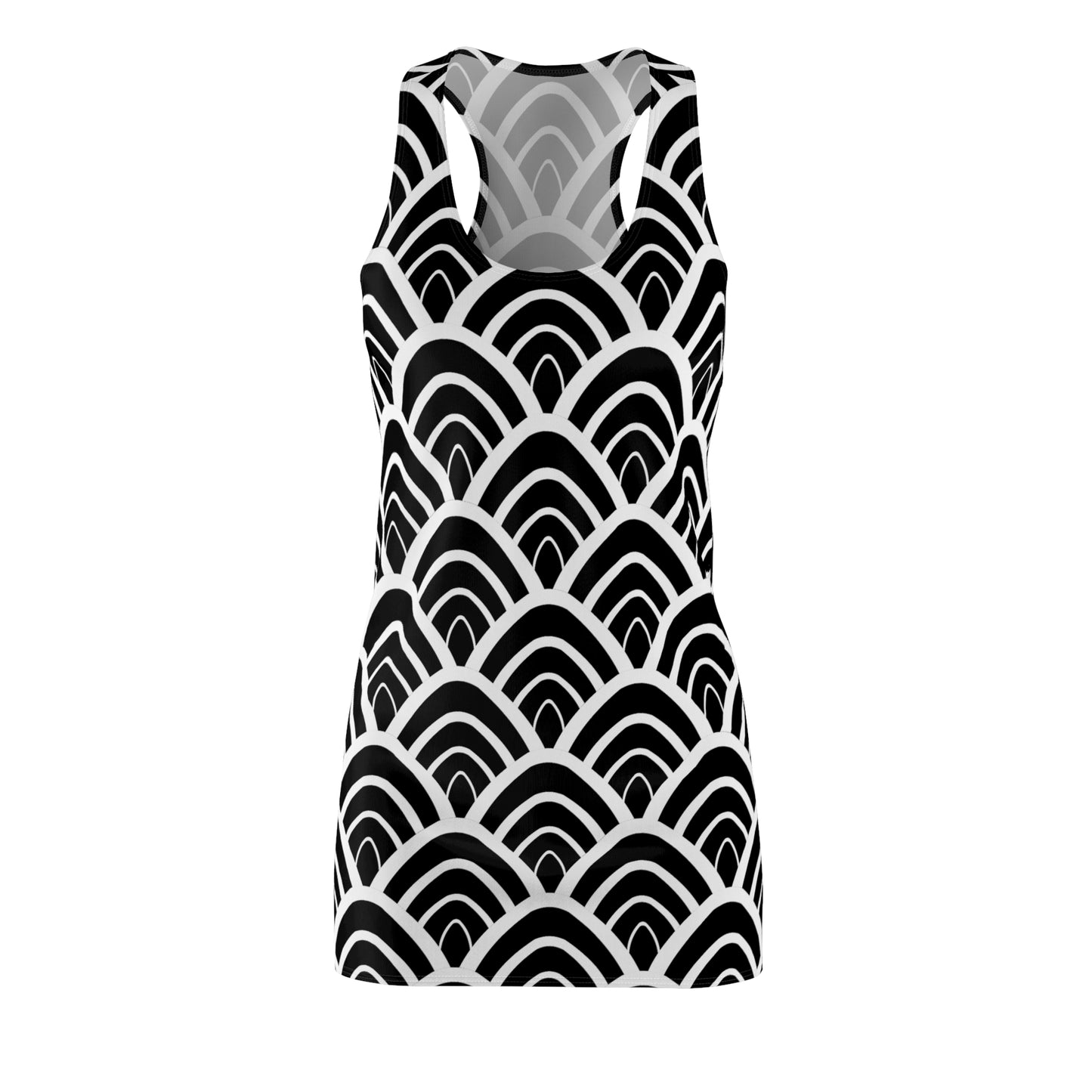 Wellenmuster Racerback Kleid – Elegant & Leicht