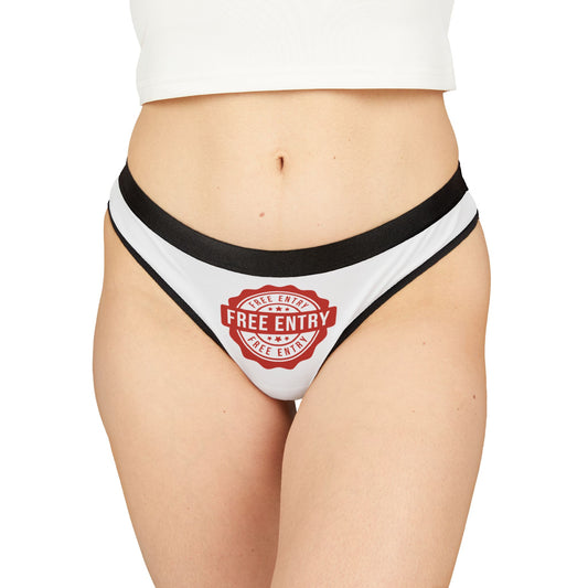 Damen Thong Unterwäsche Bequeme Atmungsaktive Slips Free Entry Print