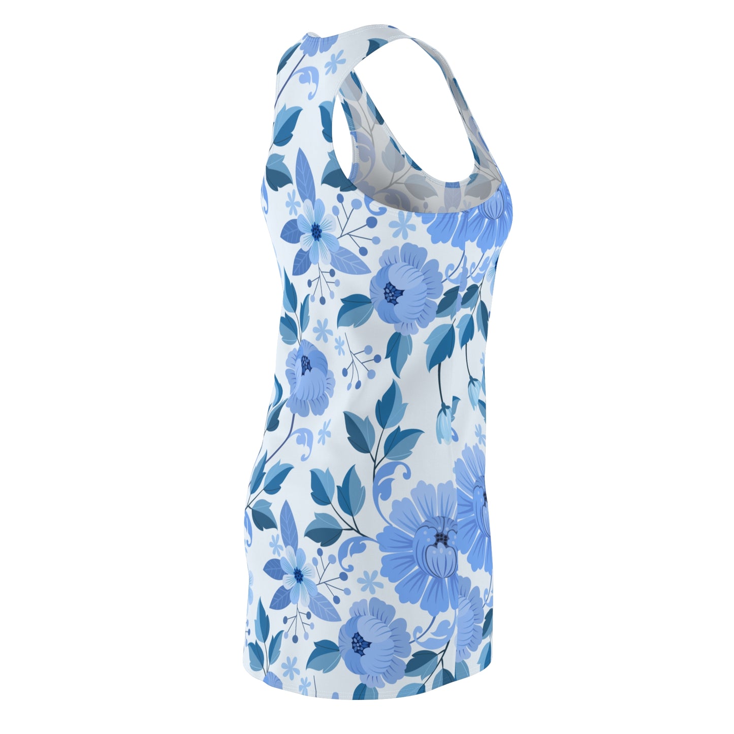 Damen Kleid Floral Racerback Sommer Strand Casual