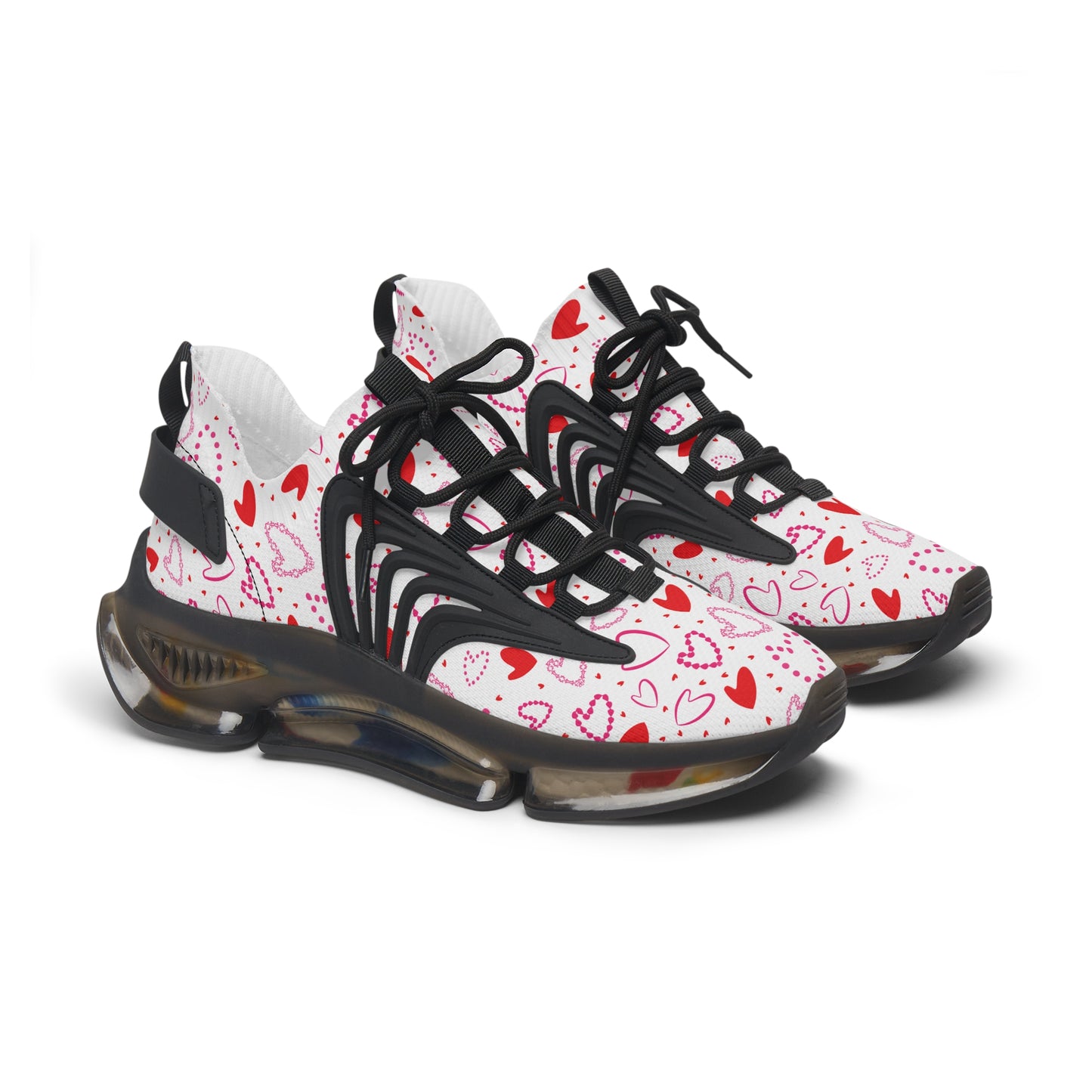 Damen Sneaker mit Herzmuster – Stylische Sportschuhe