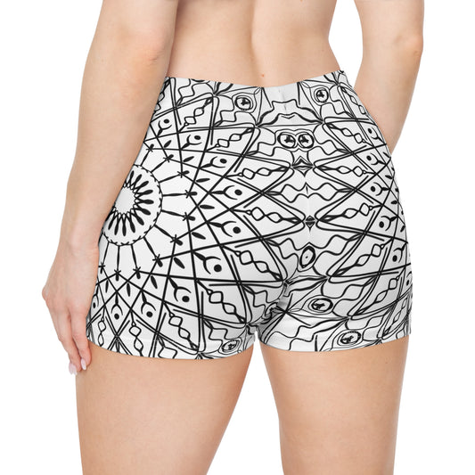 Damen Shorts Mandala Muster Stilvoll Sommer Freizeit Activewear