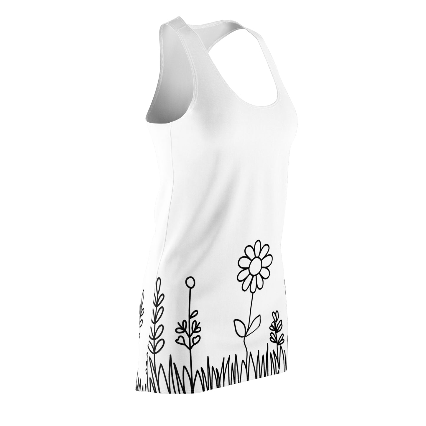 Blumen Racerback Kleid – Bequemes Sommerkleid