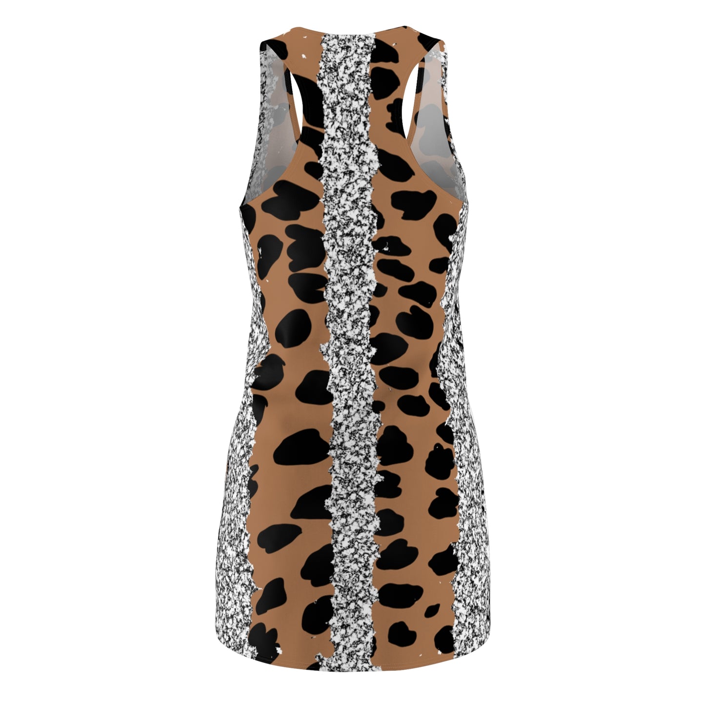 Damen Kleid Animal Print Racerback Sommer Casual Party