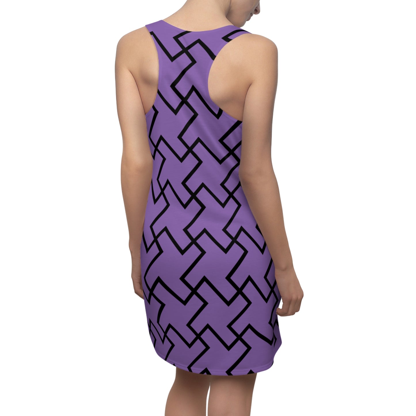 Lilane Geometrie Racerback Kleid – Modern & Bequem