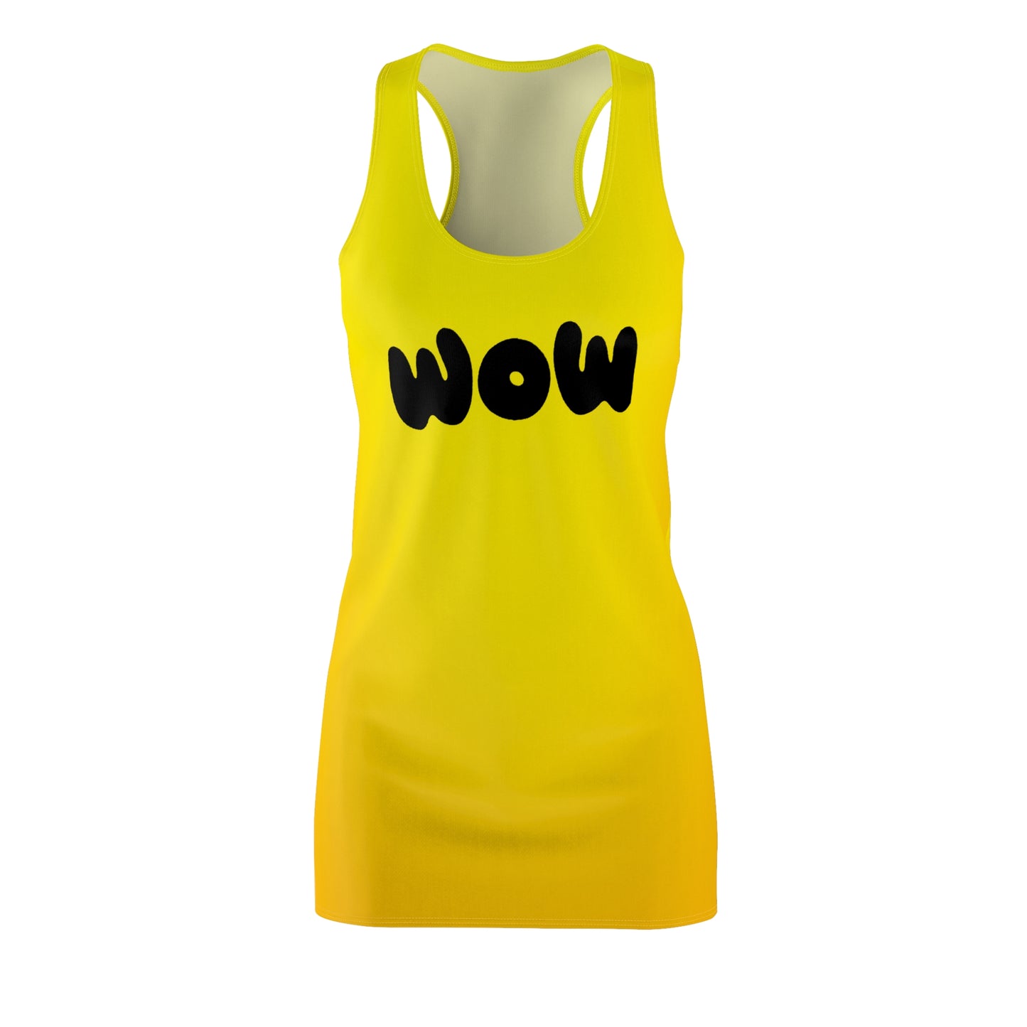 Gelb WOW Racerback Kleid – Trendiges Sommerkleid