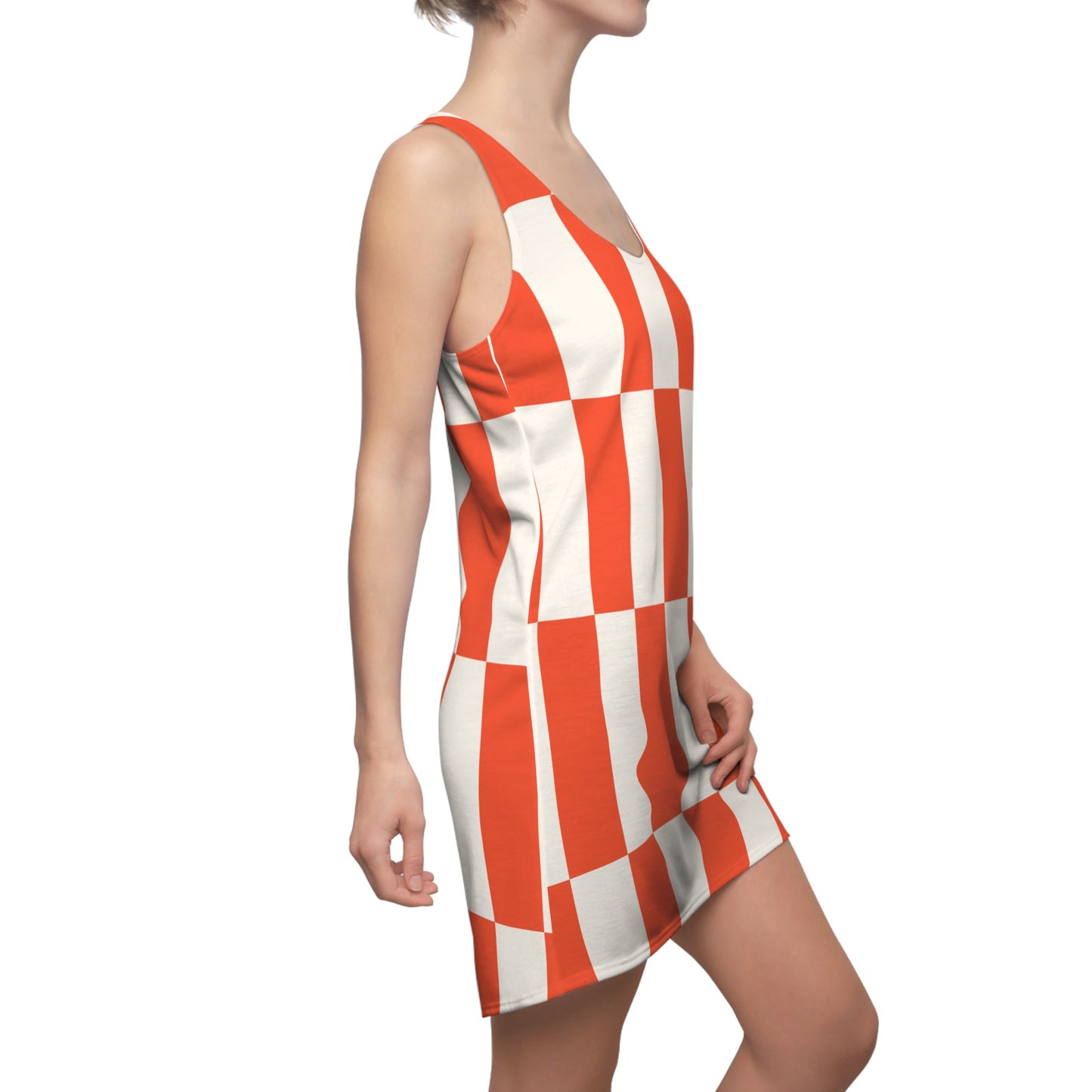 Checkerboard Racerback Kleid – Trendy Sommerkleid