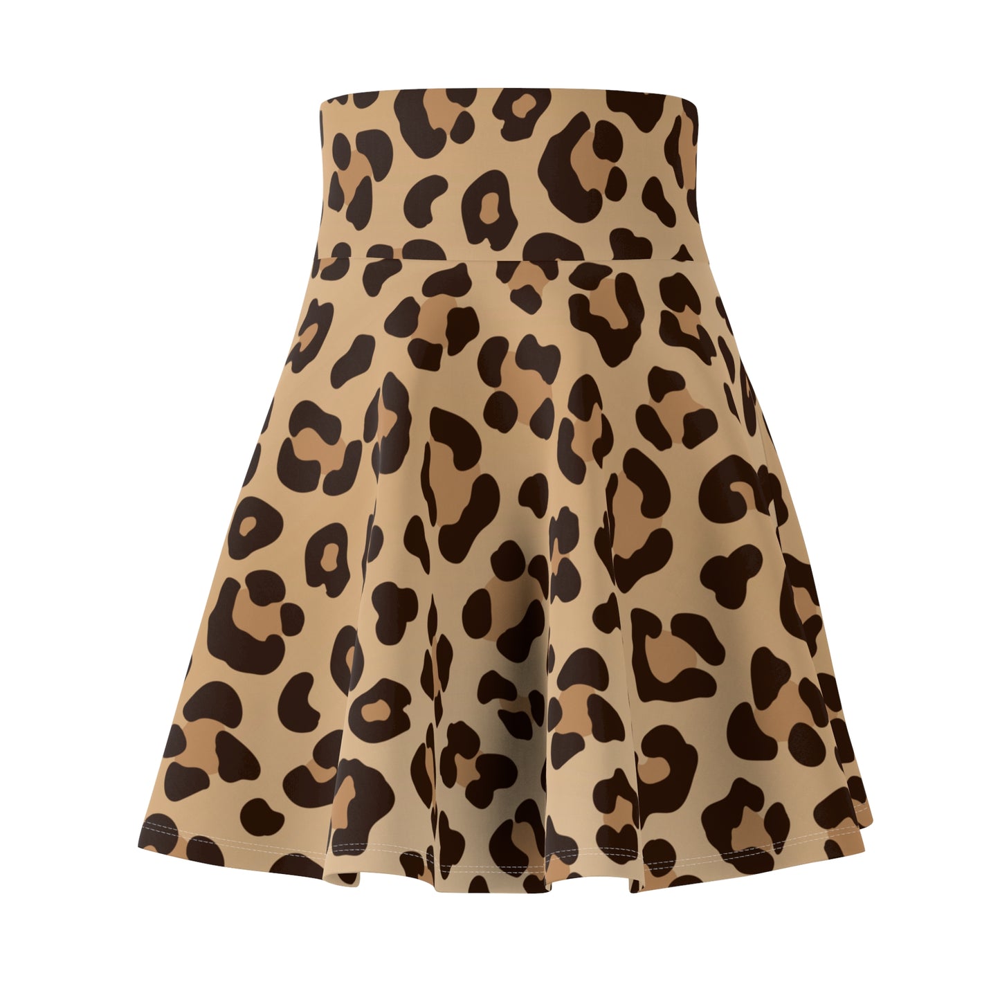 Damen Rock Leoparden Print Skater Sommer Casual Party