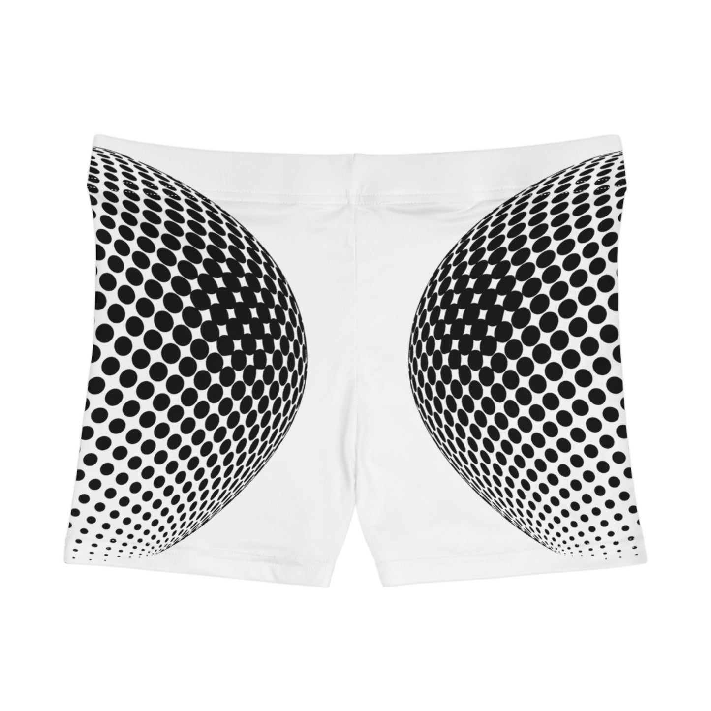 Damen Shorts Schwarz Weiss Punkte Figurbetont Activewear Sommer