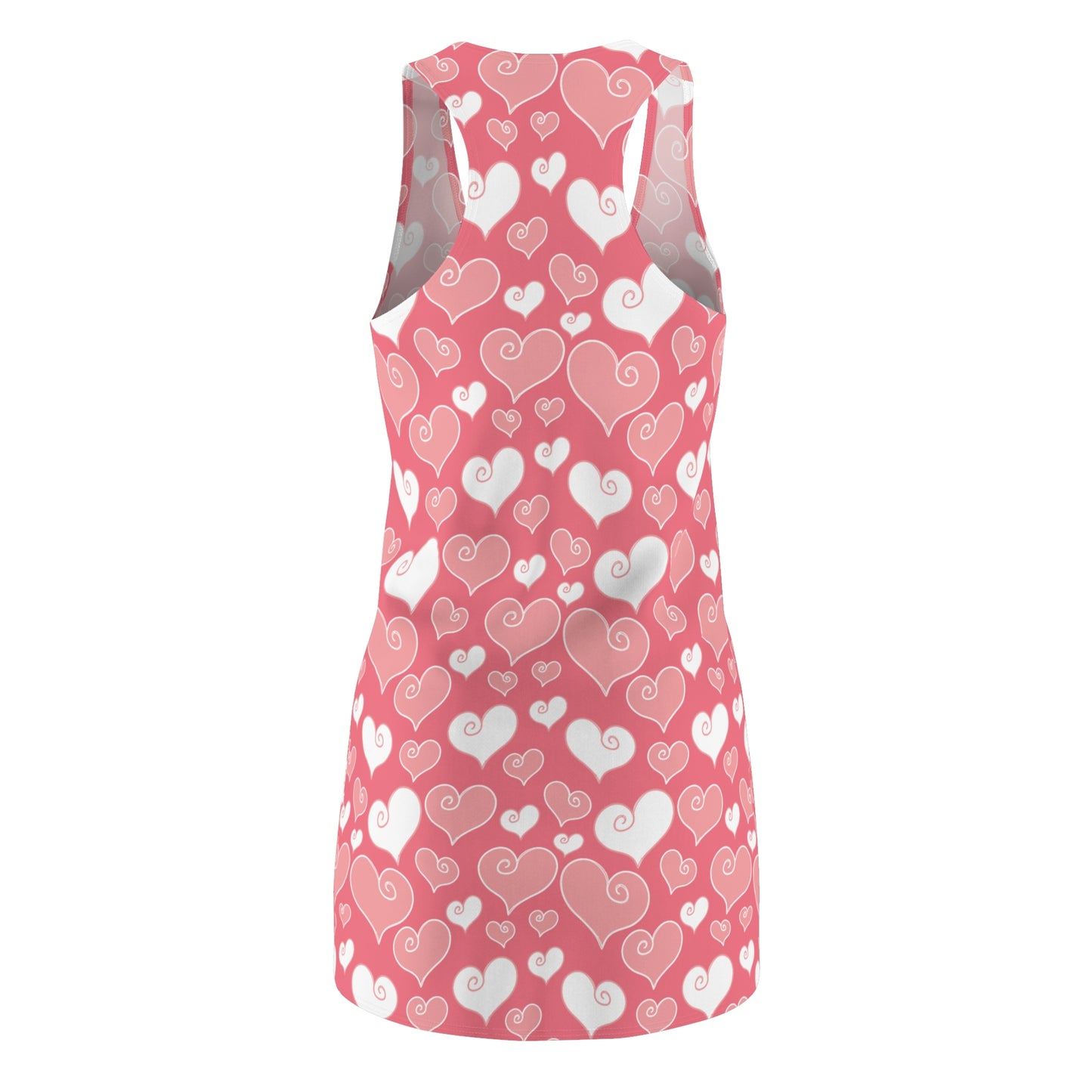 Rosa Herzchen Racerback Kleid – Süßes Sommerkleid