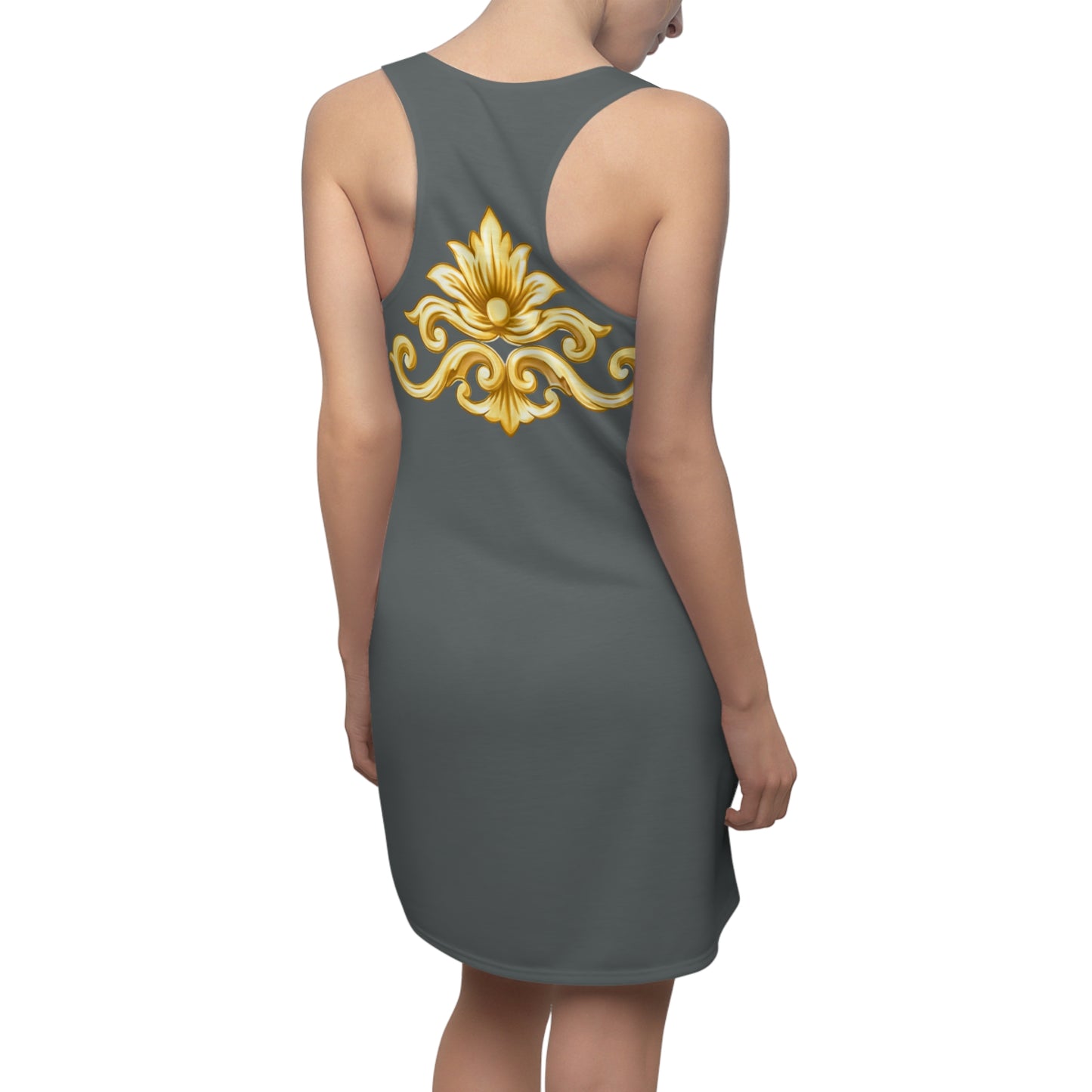 Elegant Baroque Racerback | Gold Ornament Racerback Kleid