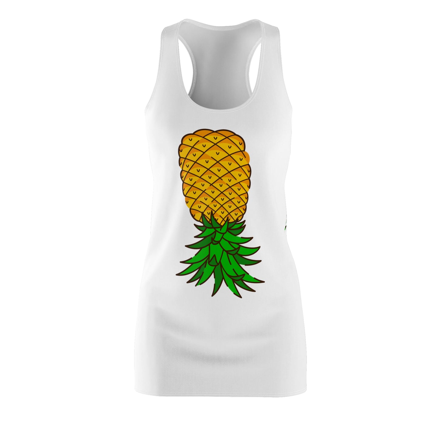 Damen Kleid Ananas Print Racerback Sommer Strand Freizeit