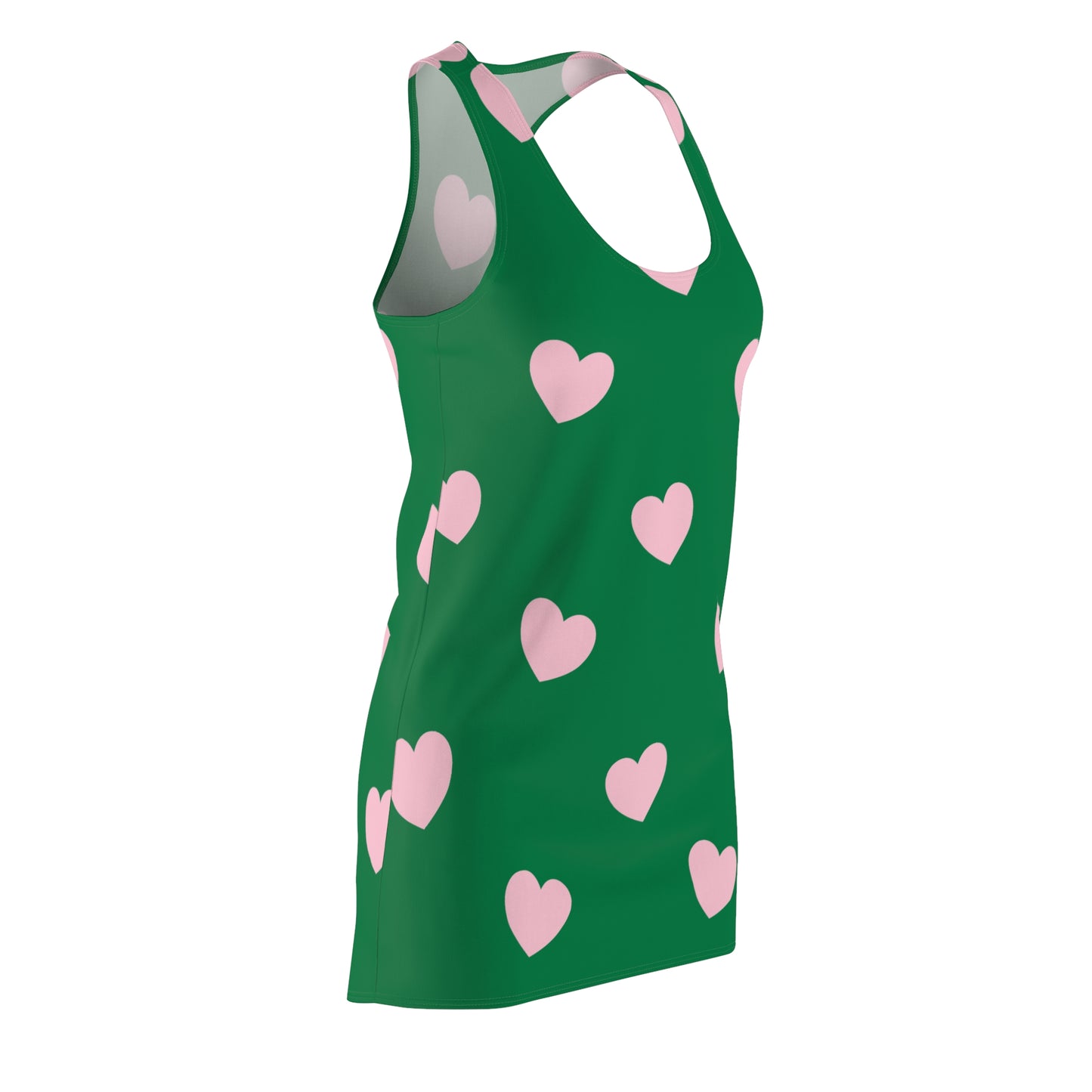 Rosa Herz Racerback Kleid – Romantisches Sommerkleid