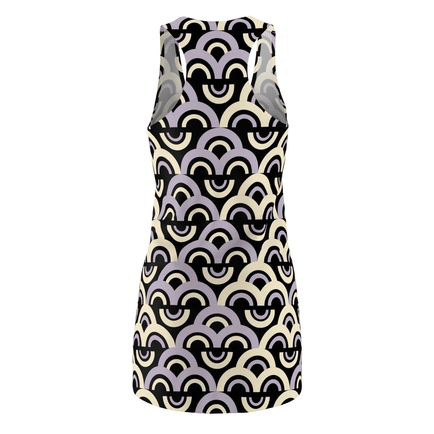 Damen Racerback Kleid Pastell Bogenmuster Bequemes Freizeitkleid