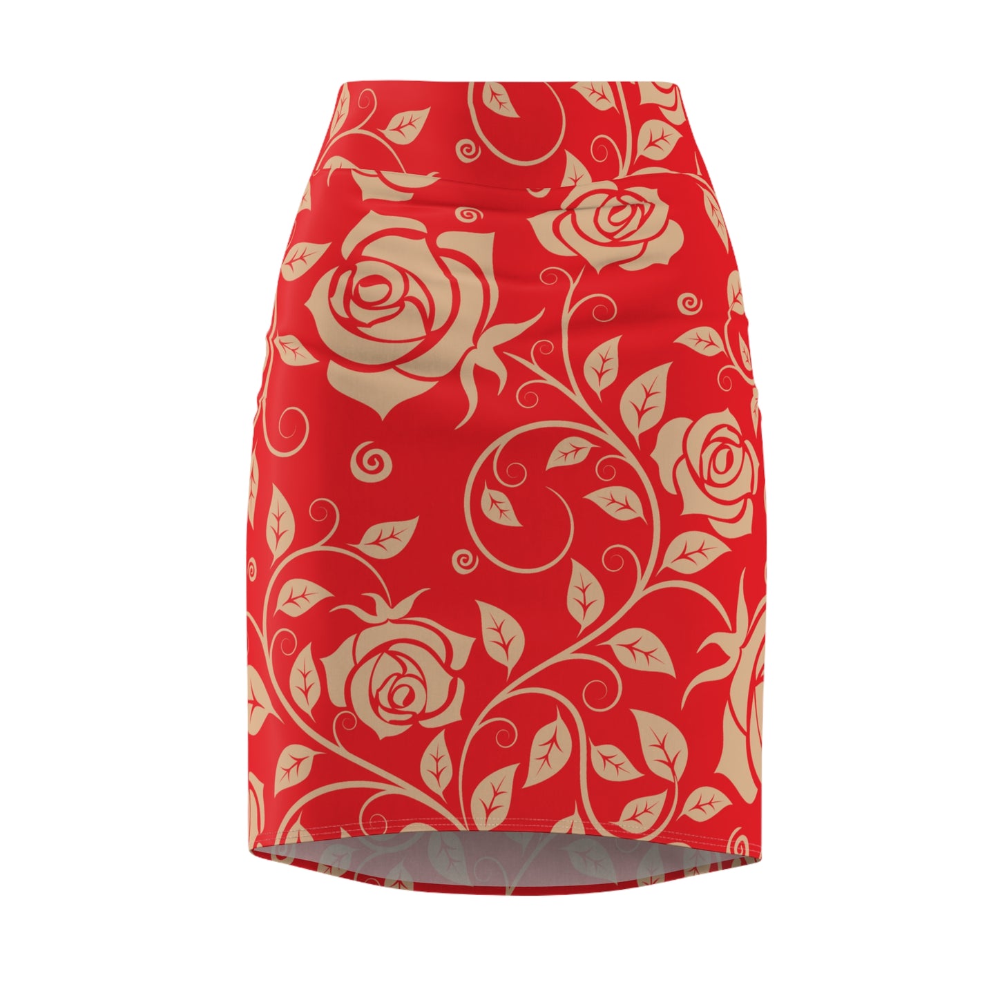 Damen Rock Floral Bleistift Elegant Business Event