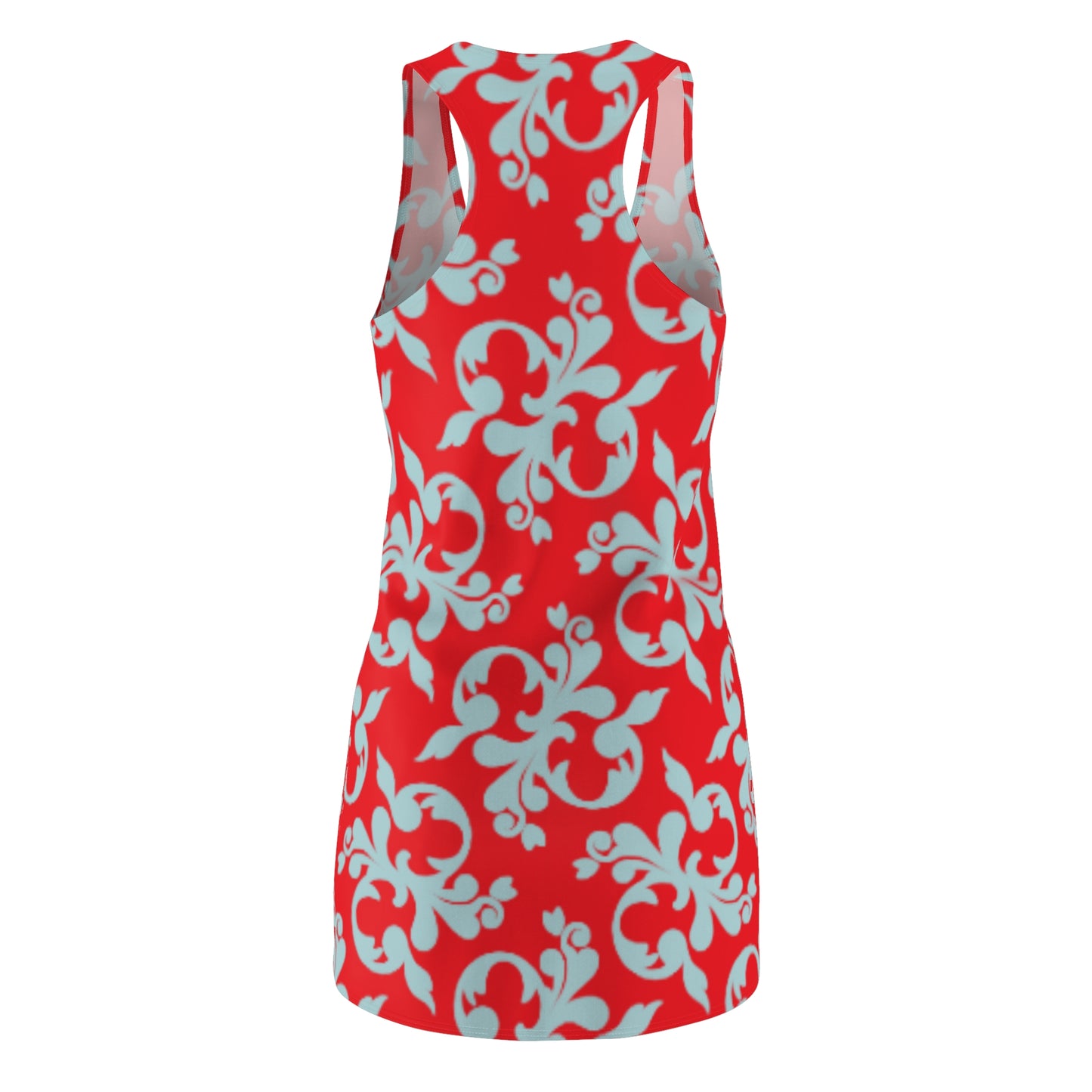 Rot Türkis Floral Racerback Kleid – Sommer Damenmode