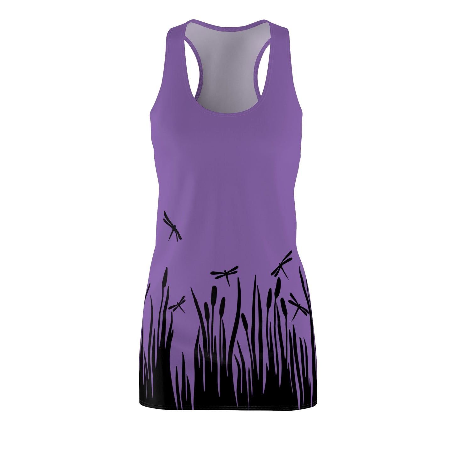 Hell Lila Damen Kleid Libellen Design Racerback Sommer Freizeit Party