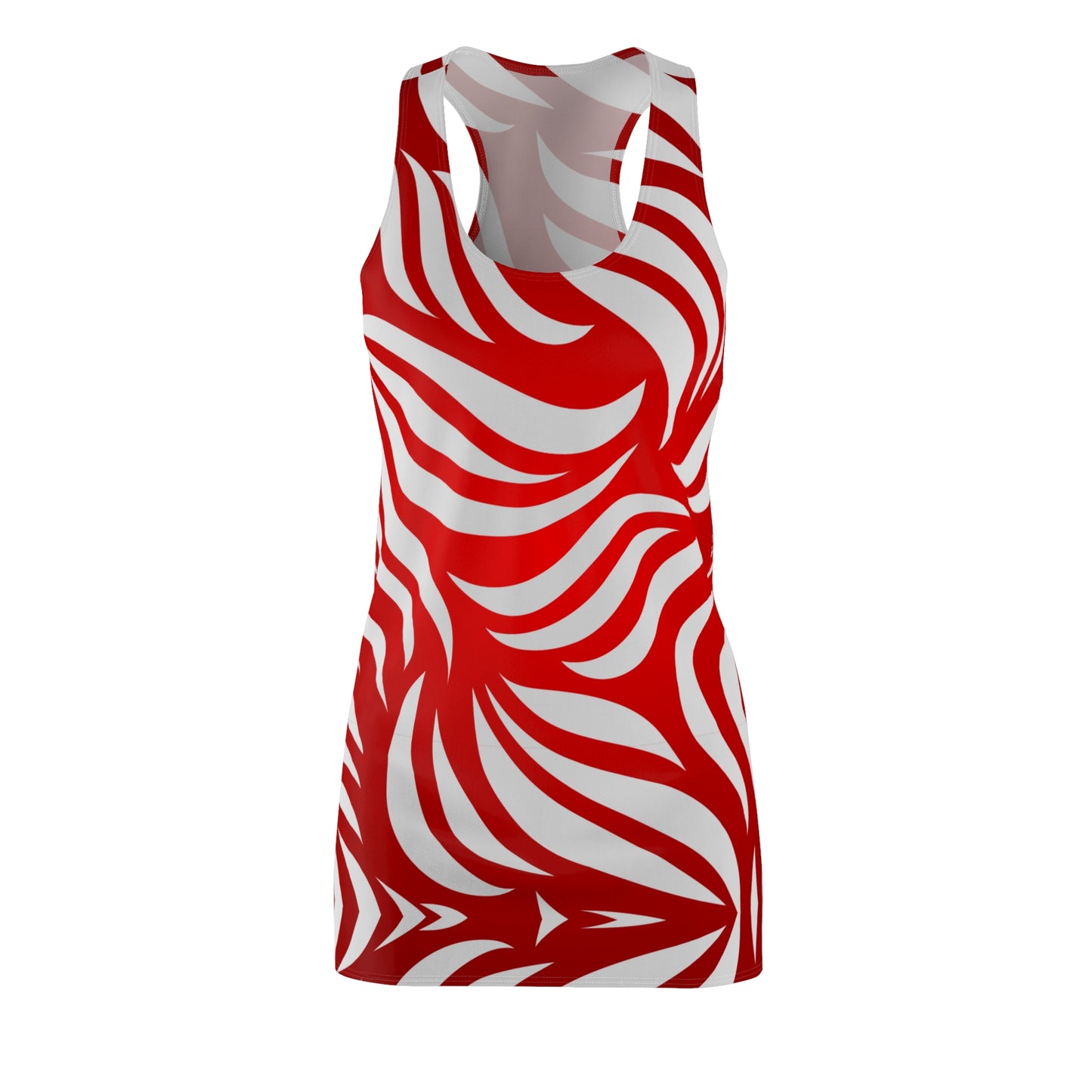 Racerback Damen Kleid Rot Farbverlauf Muster Racerback Sommer Party