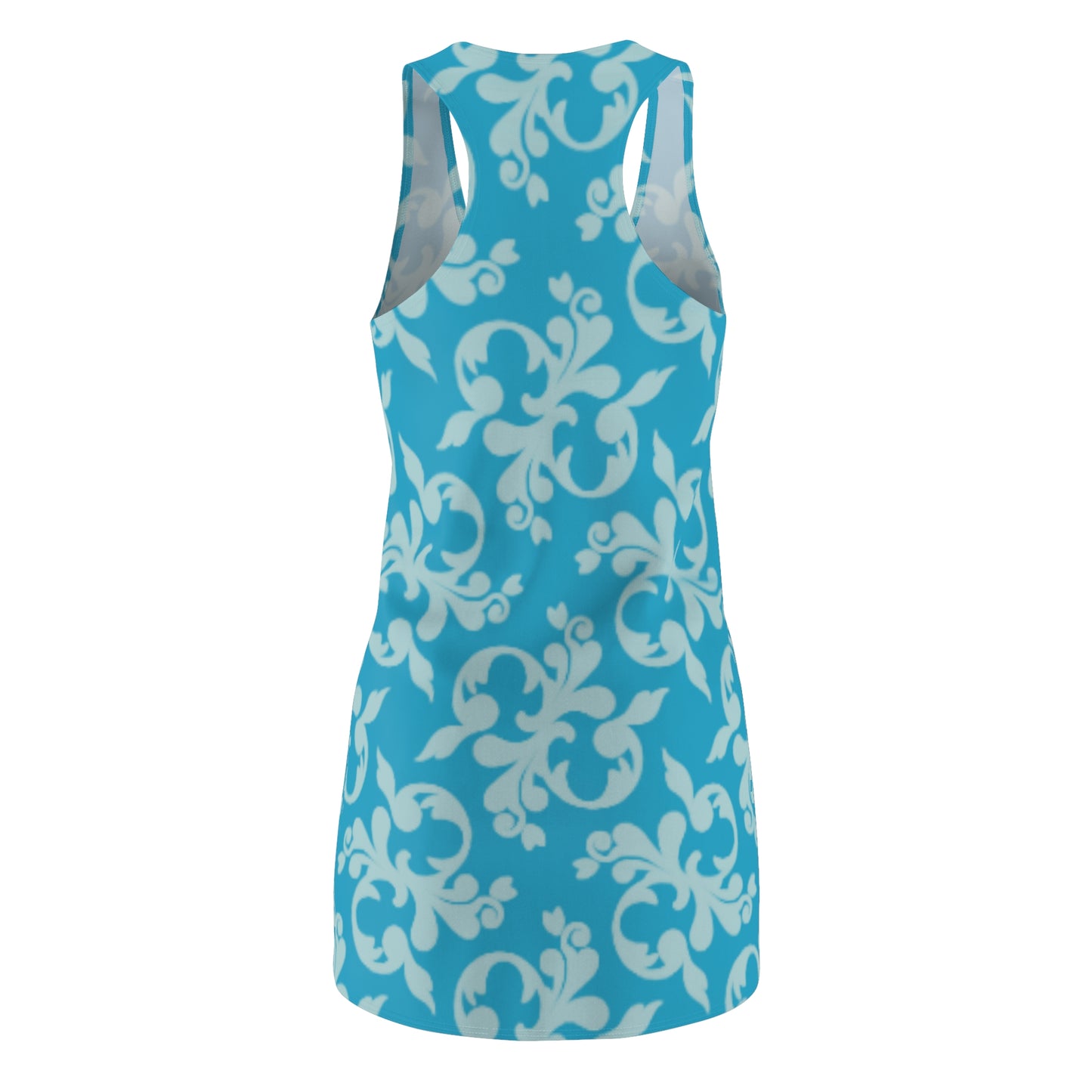 Türkis Floral Racerback Kleid – Sommer Damenmode