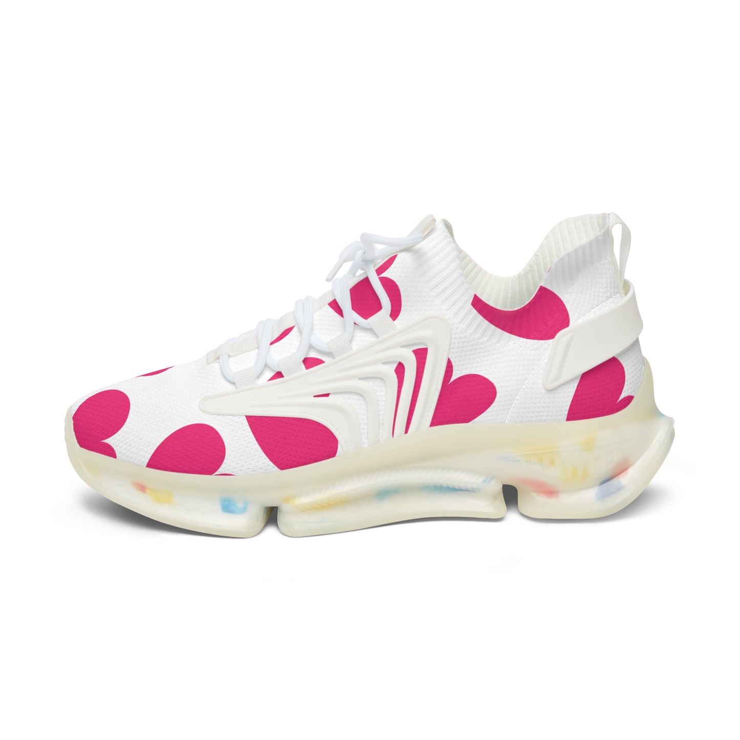 Damen Sneaker mit Herzmuster – Stylische Sportschuhe