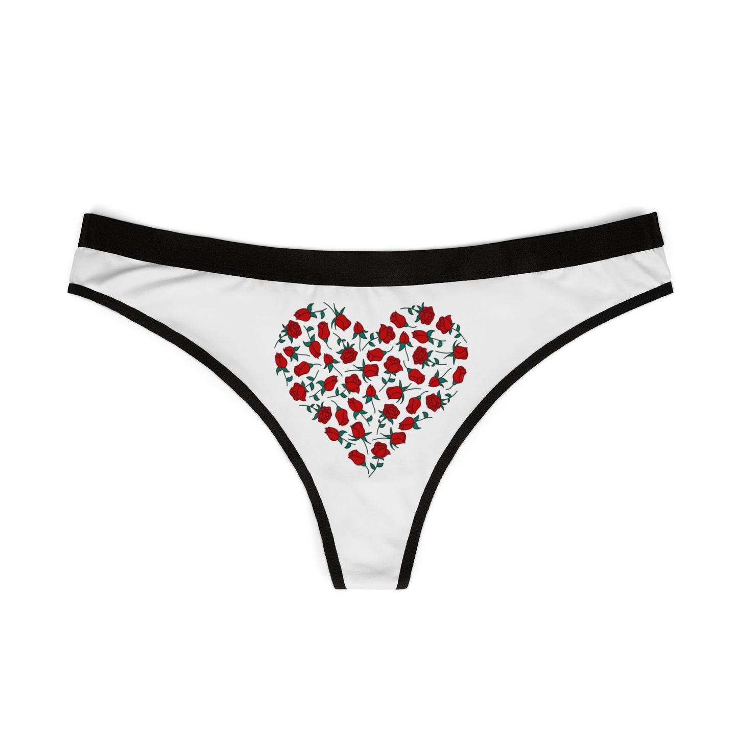 Damen Thong Unterwaesche Bequeme Atmungsaktive Slips mit Herz